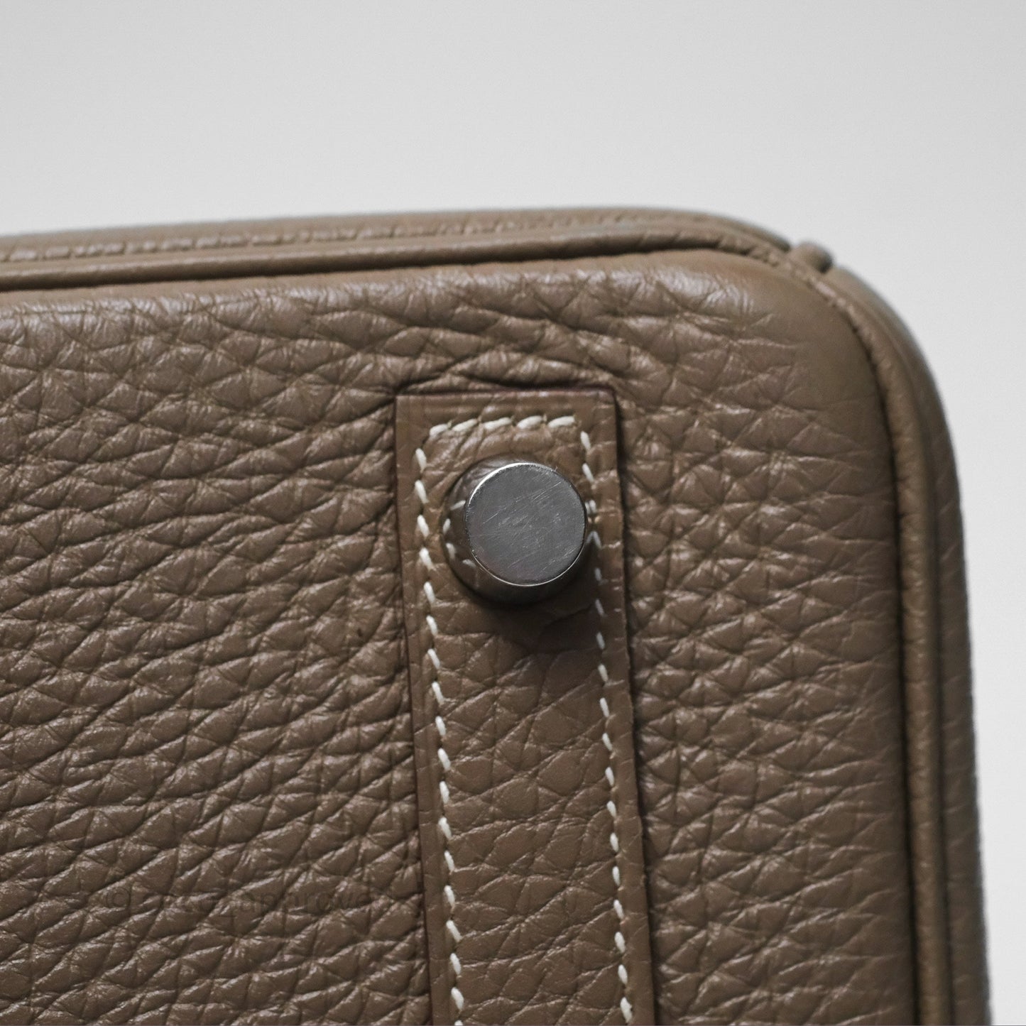 Hermes Birkin 25 Retourne Etoupe 18 Clemence Palladium Hardware