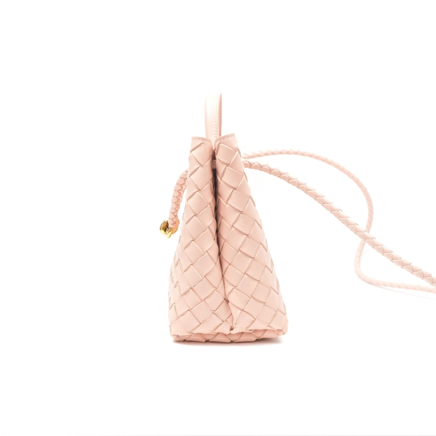 Bottega Veneta Small Andiamo Bag Lotus Intrecciato Lambskin