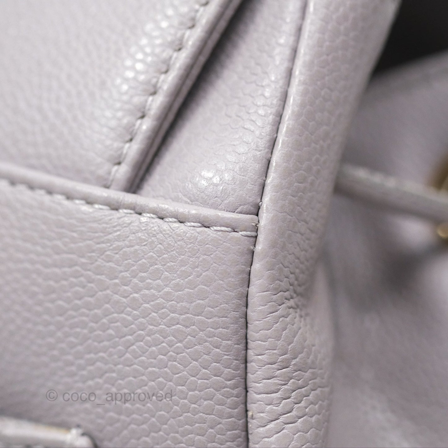Chanel Mini Business Affinity Backpack Grey Caviar Gold Hardware 22B