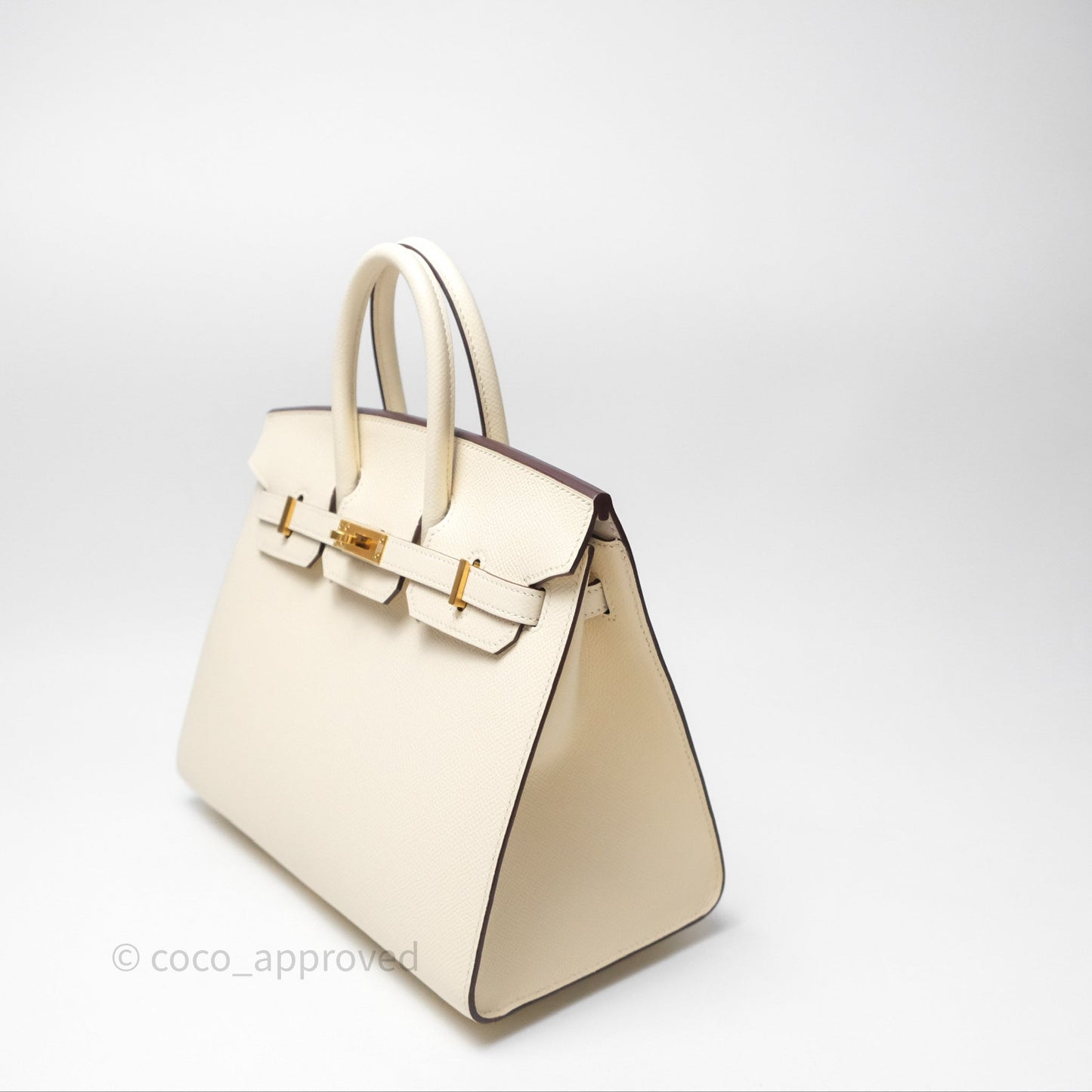 Hermès Birkin 25 Sellier Nata I2 Epsom Gold Hardware