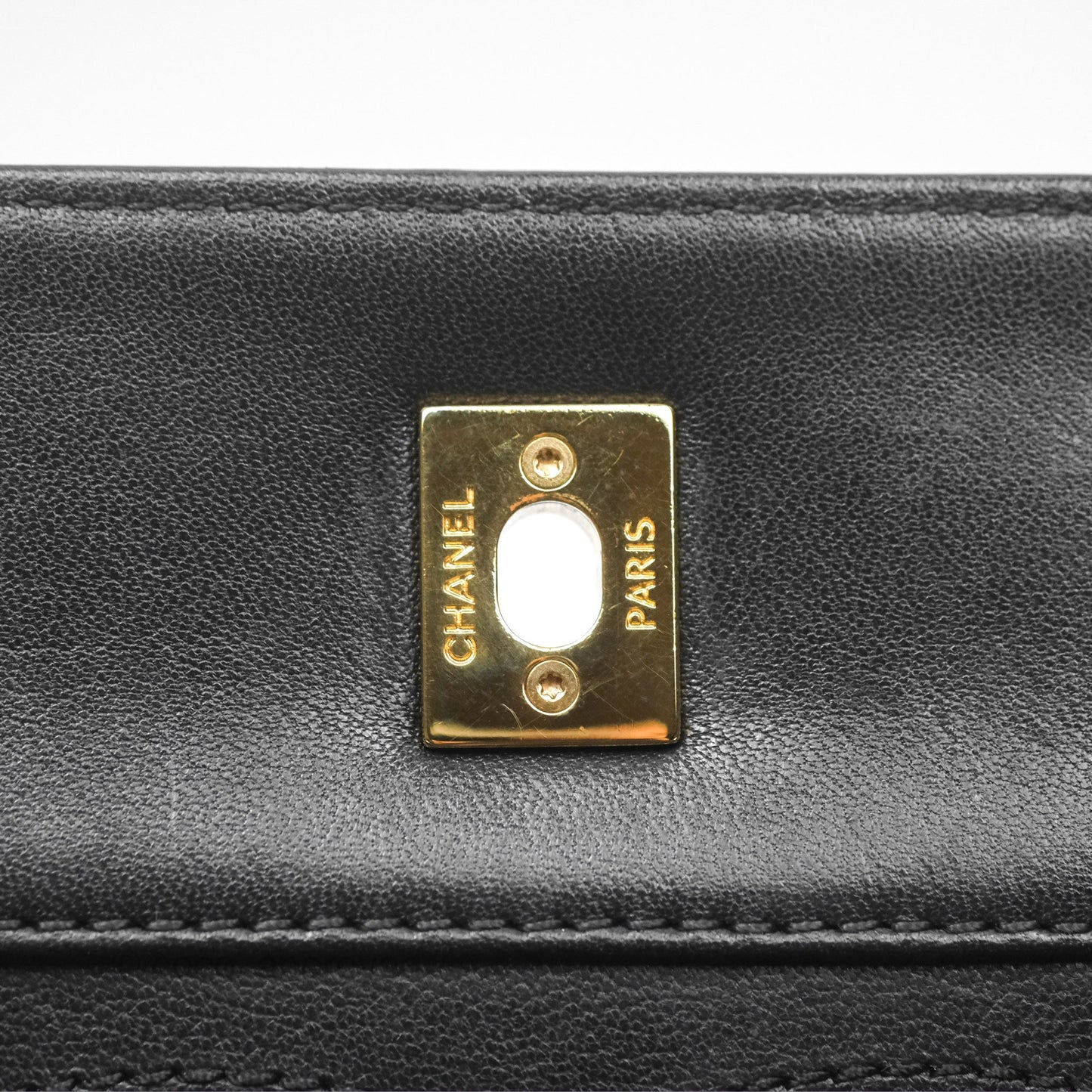 Chanel Mademoiselle Flap Bag Black Calfskin Gold Hardware