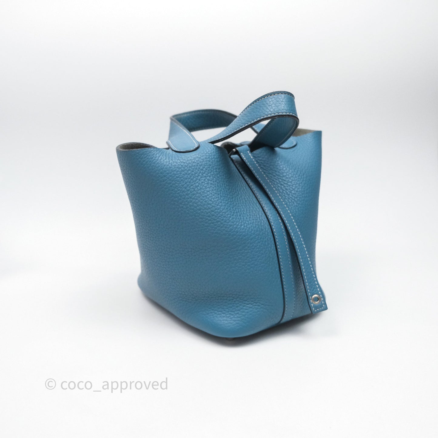 Hermès Picotin 18 Blue Jean 75 Clemence Palladium Hardware