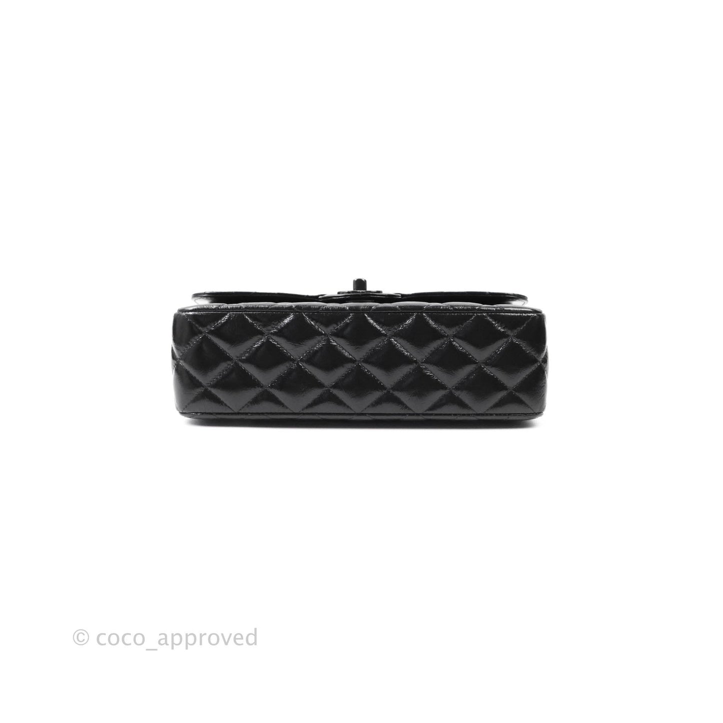 Chanel Classic Small S/M Flap Shiny Crumpled Calfskin So Black