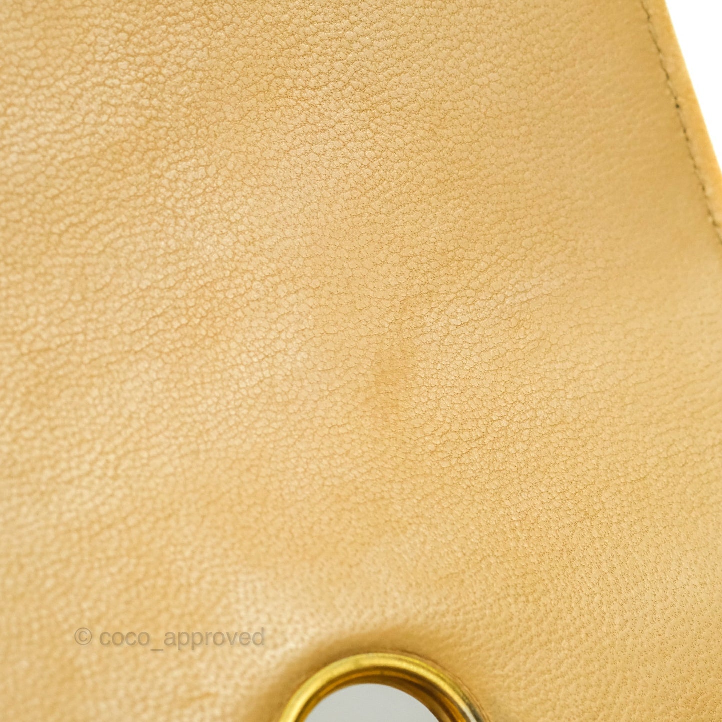 Chanel Small Vintage Quilted Classic Diana Flap Bag Beige Lambskin 24K Gold Hardware