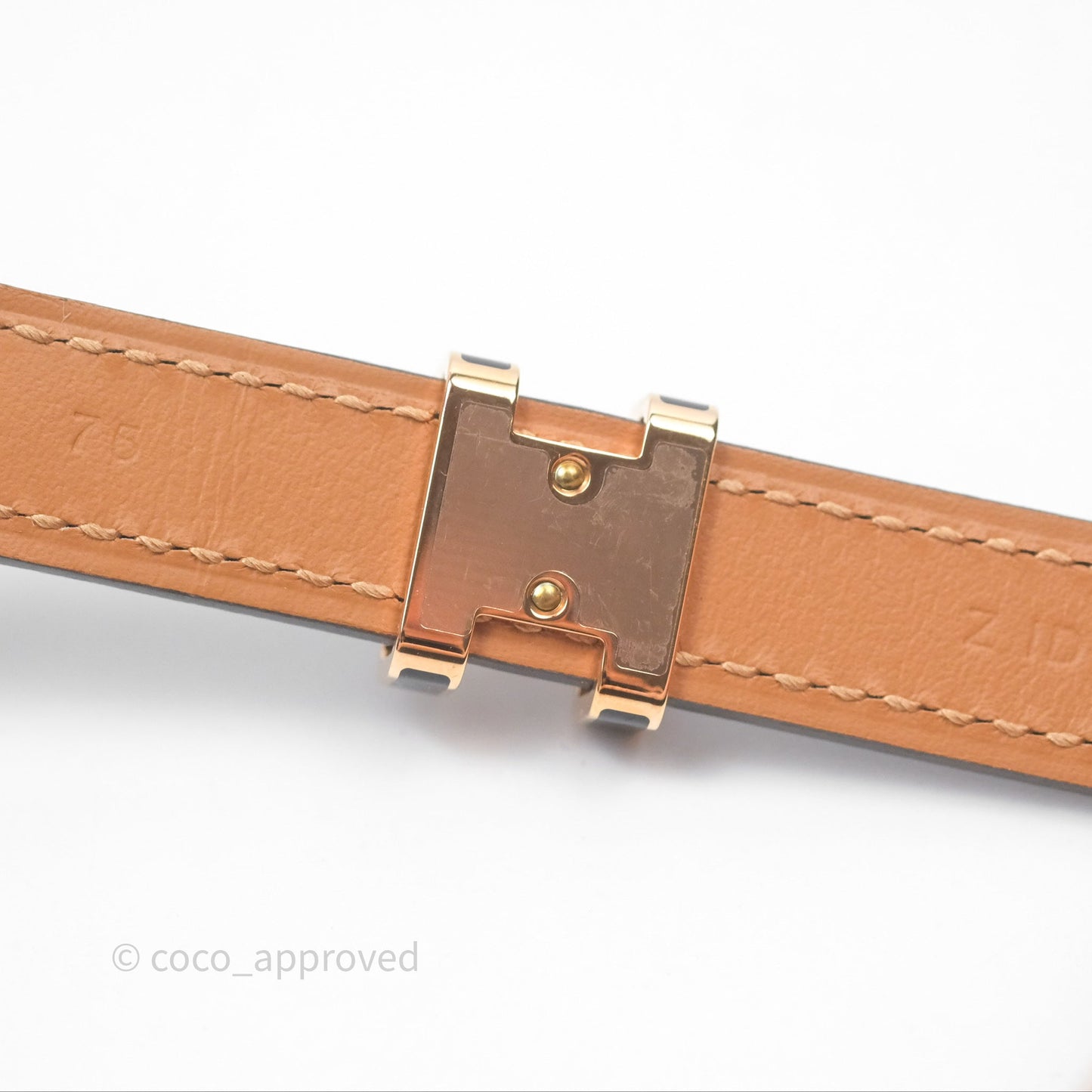 Hermès Pop H 15 Belt Noir Epsom Rose Gold Hardware
