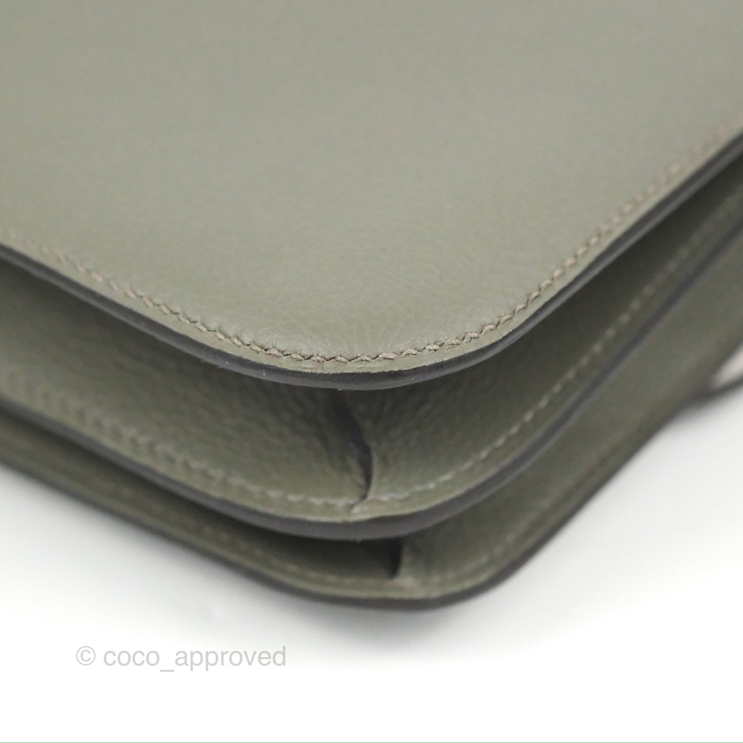 Hermès Constance Mini 18cm with Mirror Gris Meyer 0L/Gris Pale M4 Evercolor Gold Hardware