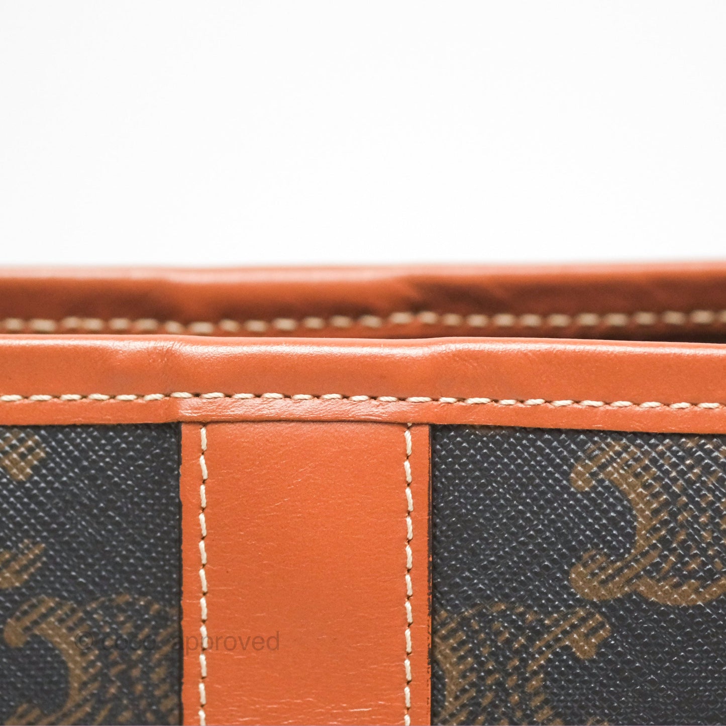 Celine Small Bucket Triomphe Canvas Tan Calfskin