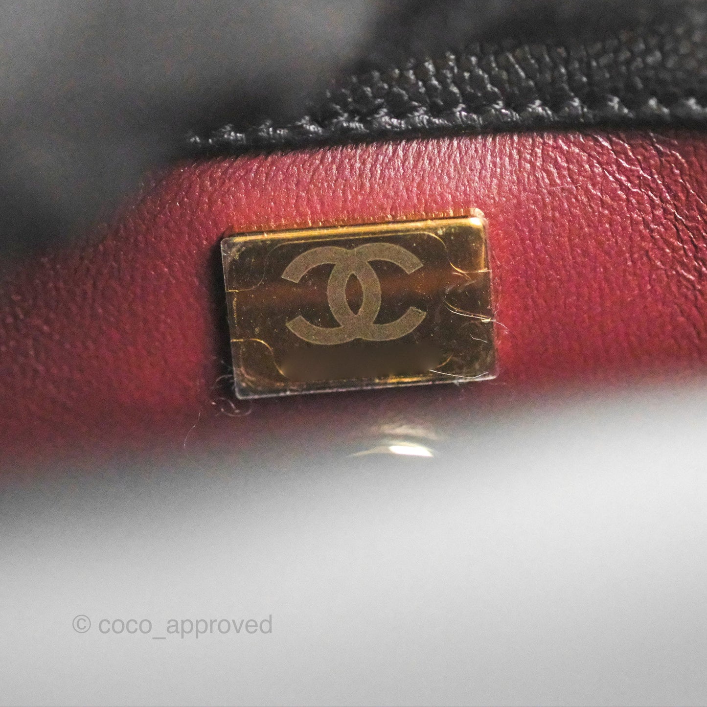 Chanel Small Quilted Coco Handle Black Caviar Gold Hardware