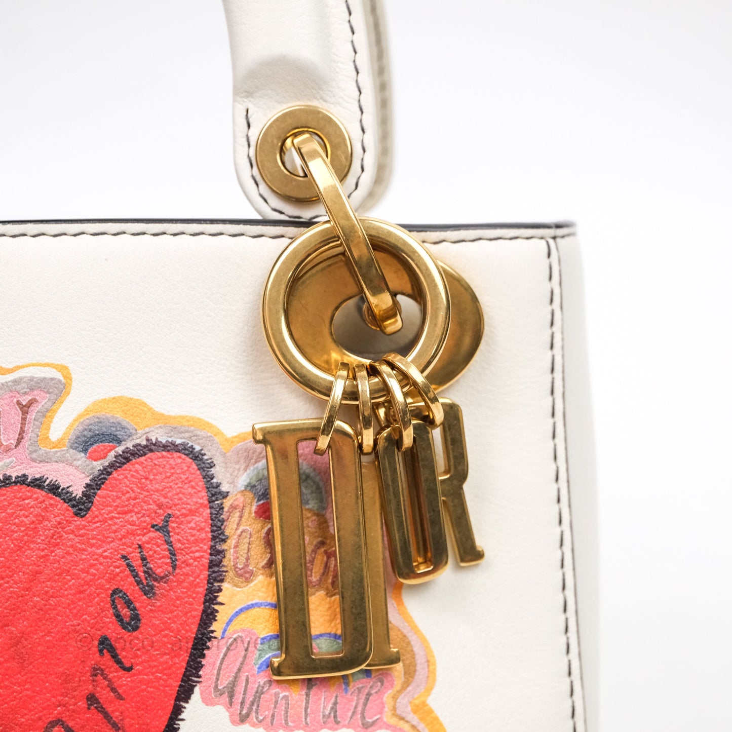 Christian Dior Mini Lady Dior Niki De Saint Phalle Calfskin White