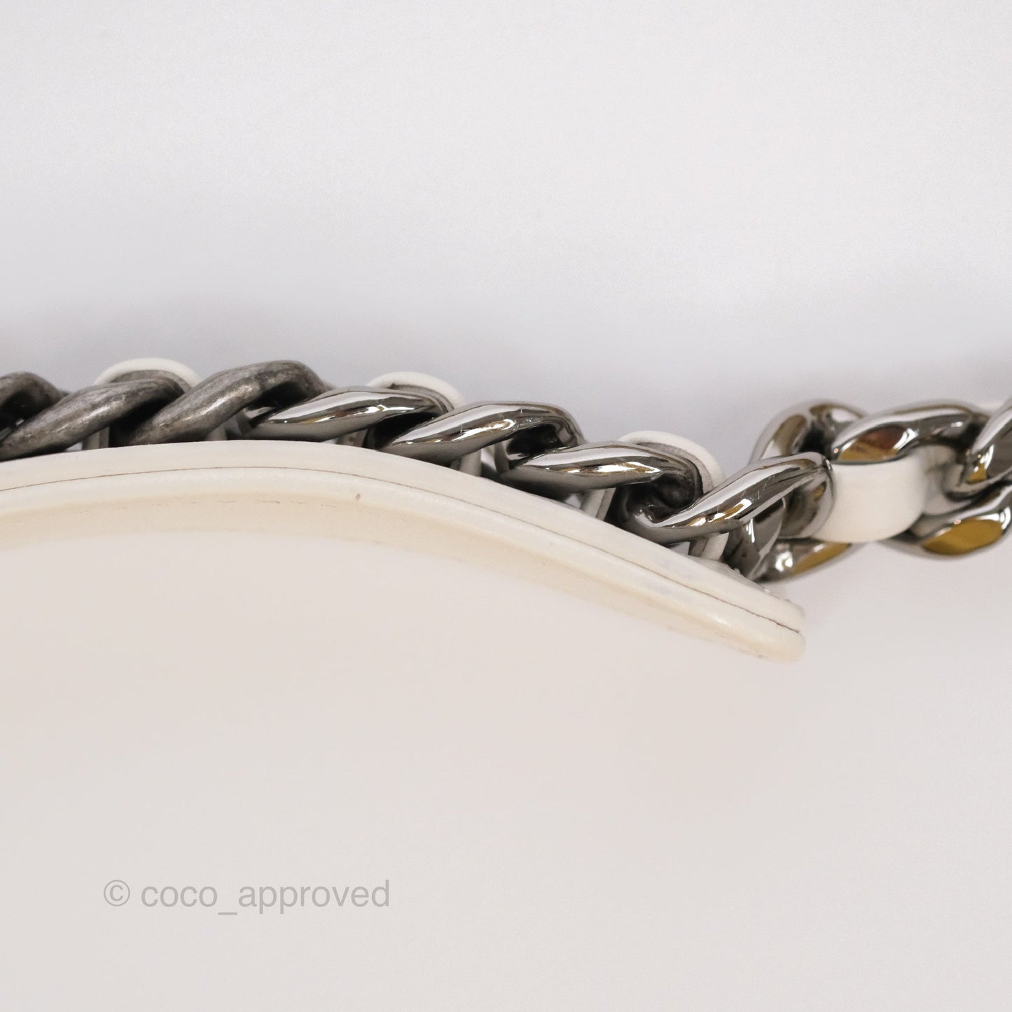 Chanel 19 Small White Mixed Hardware