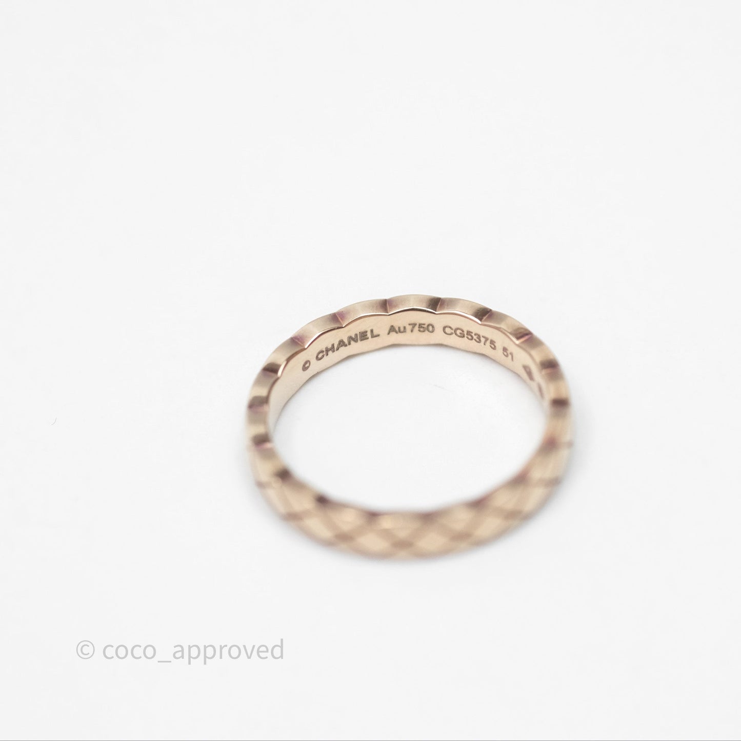 Chanel Coco Crush Ring 18K Beige Gold Size 51