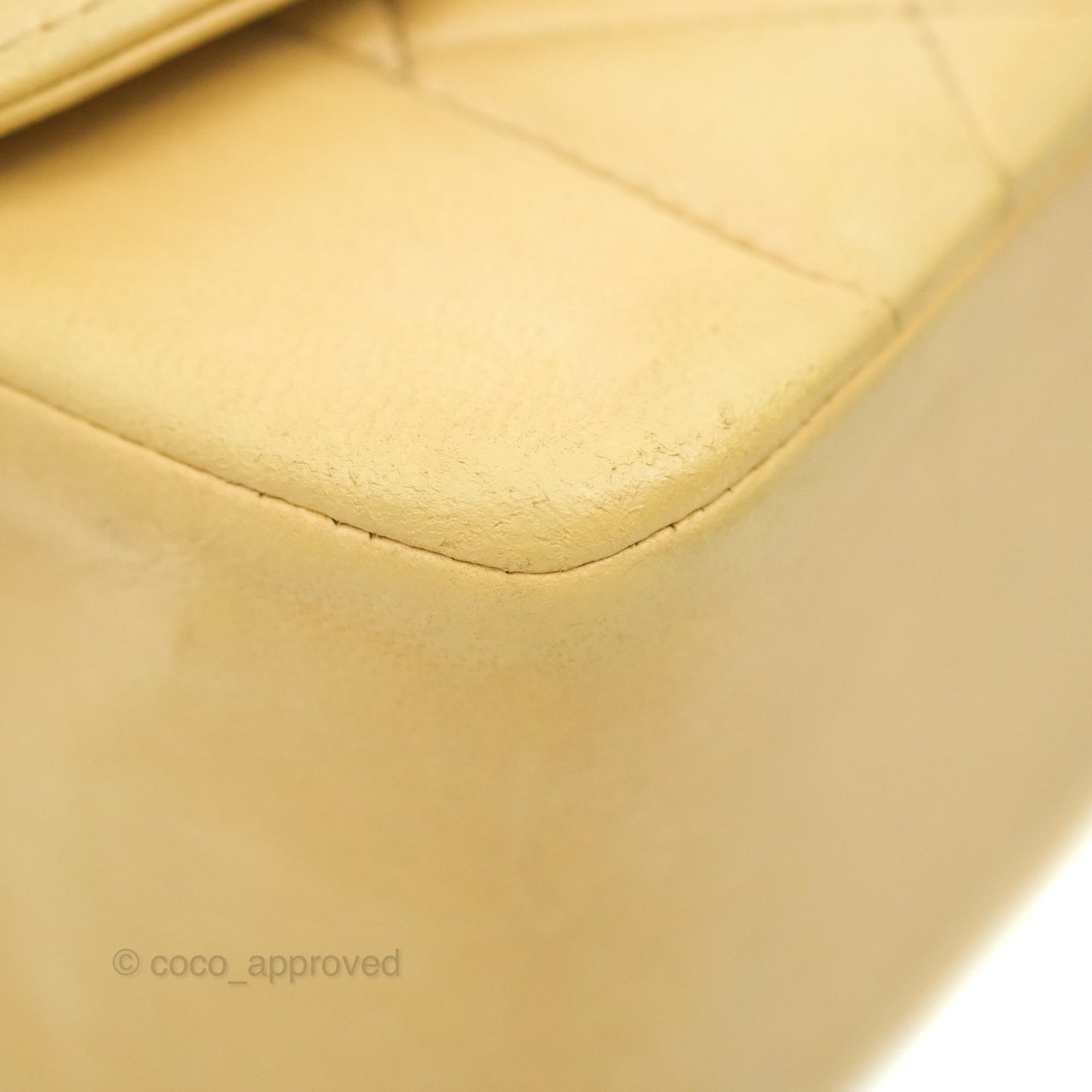 Chanel Small Vintage Quilted Classic Diana Flap Bag Beige Lambskin 24K Gold Hardware