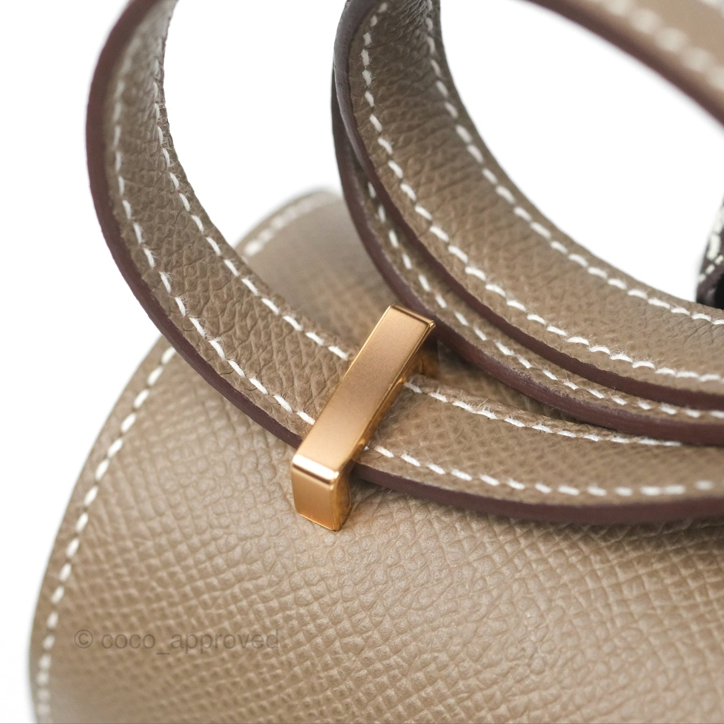 Hermès Constance Mini 18cm Mirror Etoupe Epsom Rose Gold Hardware