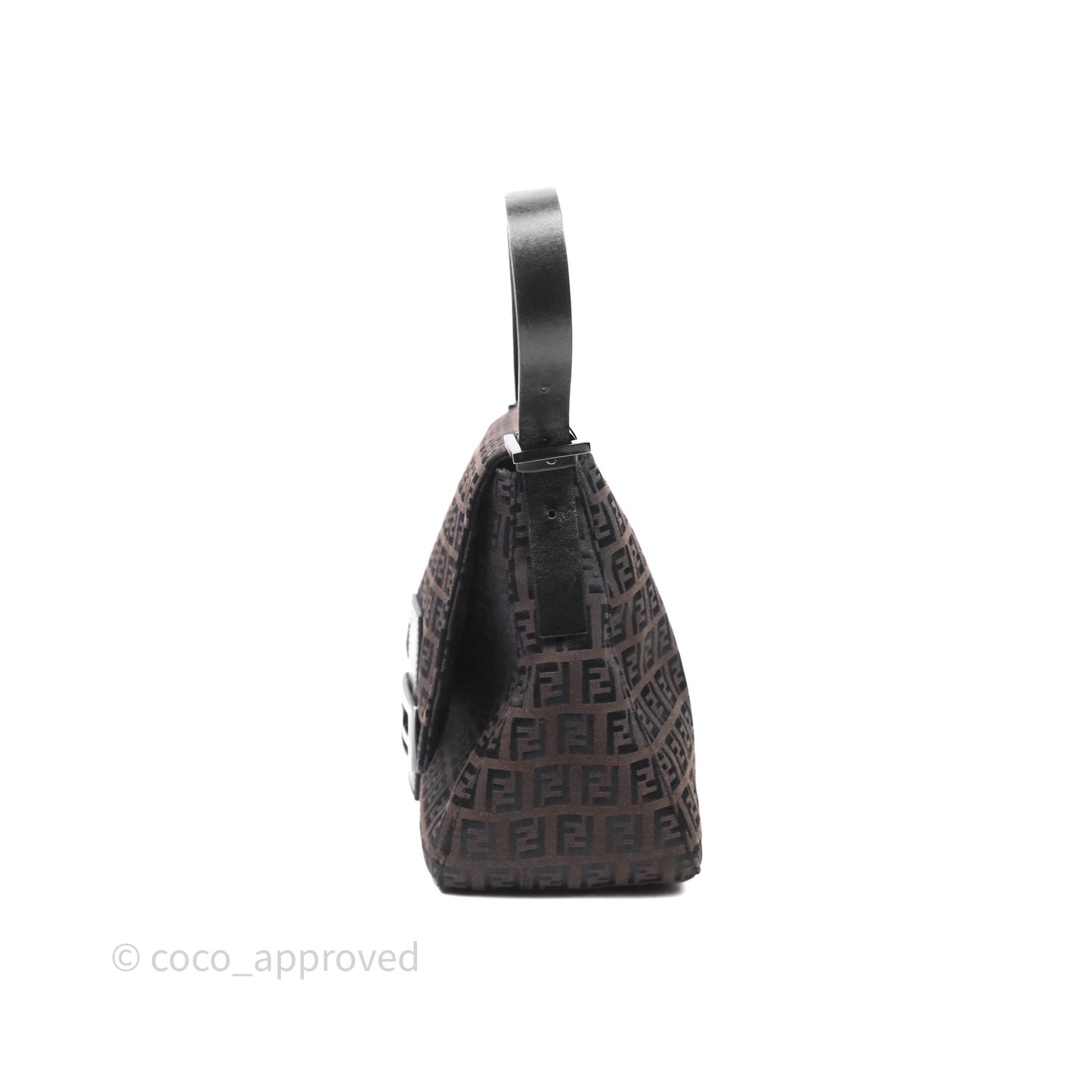 Fendi Vintage Mamma Baguette Bag Zucchino Dark Brown/ Black