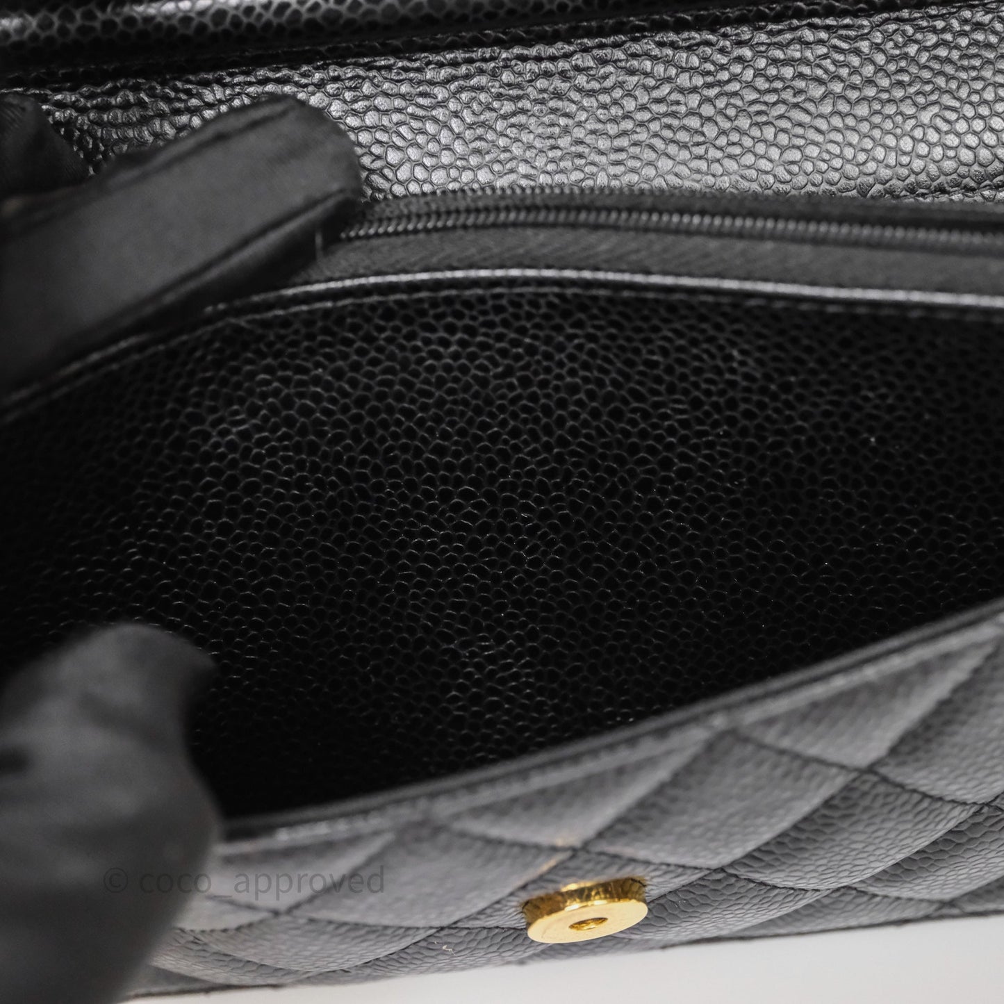 Chanel Quilted WOC Black Caviar Gold Hardware
