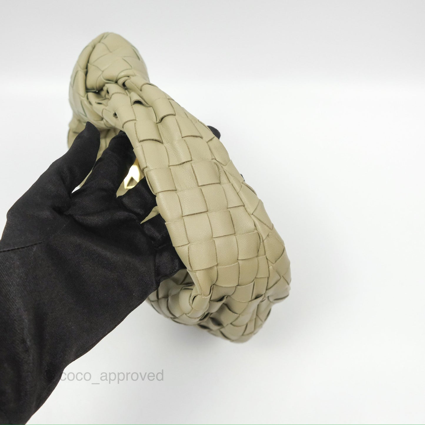 Bottega Veneta Mini Jodie Bag Travertine Intrecciato Lambskin