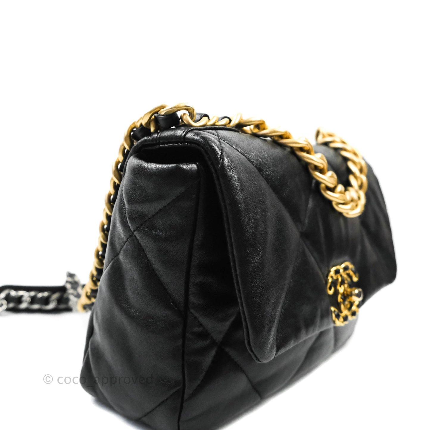 Chanel 19 Small Black Goatskin Mixed Hardware