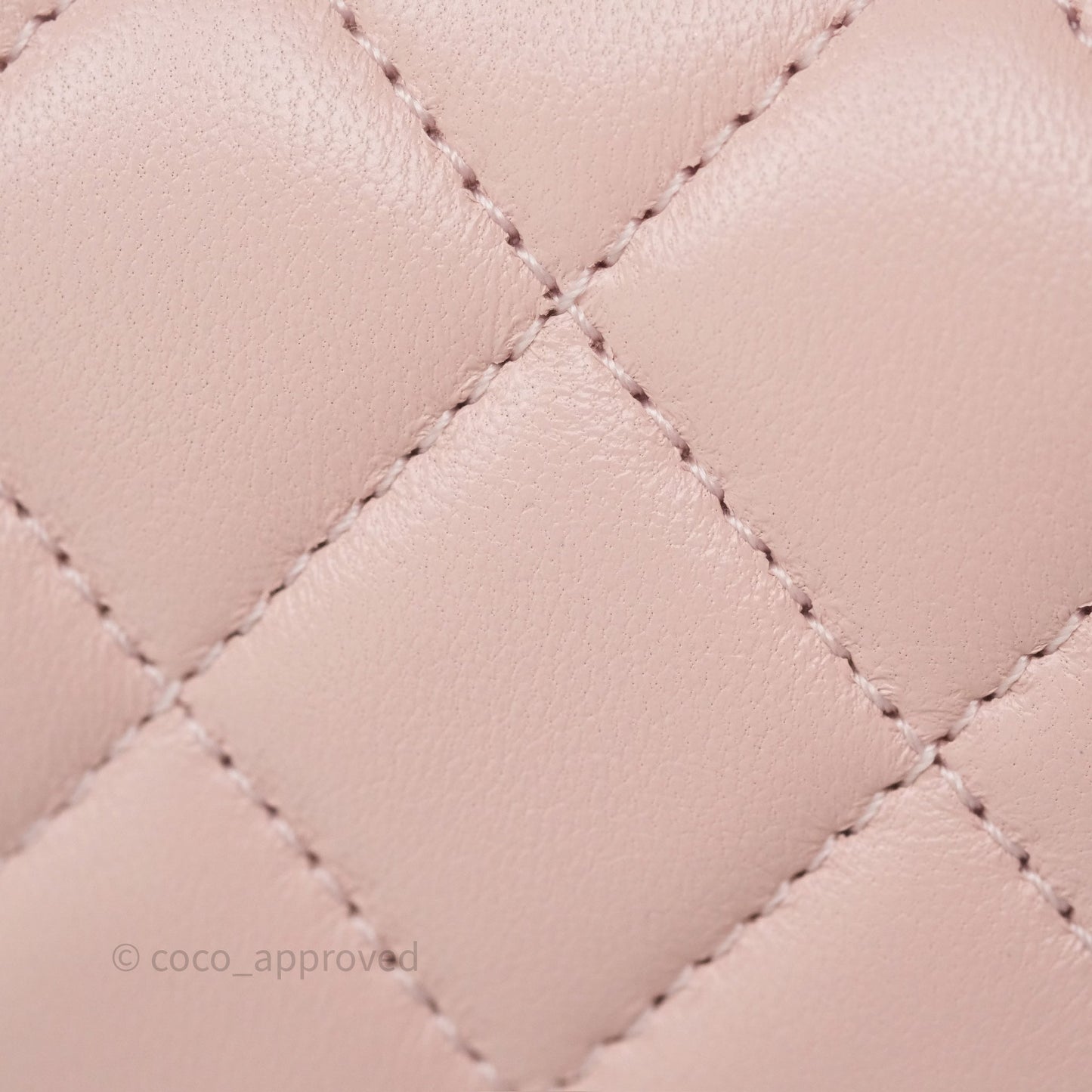 Chanel Pearl Crush Mini Square Quilted Light Pink Lambskin Aged Gold Hardware