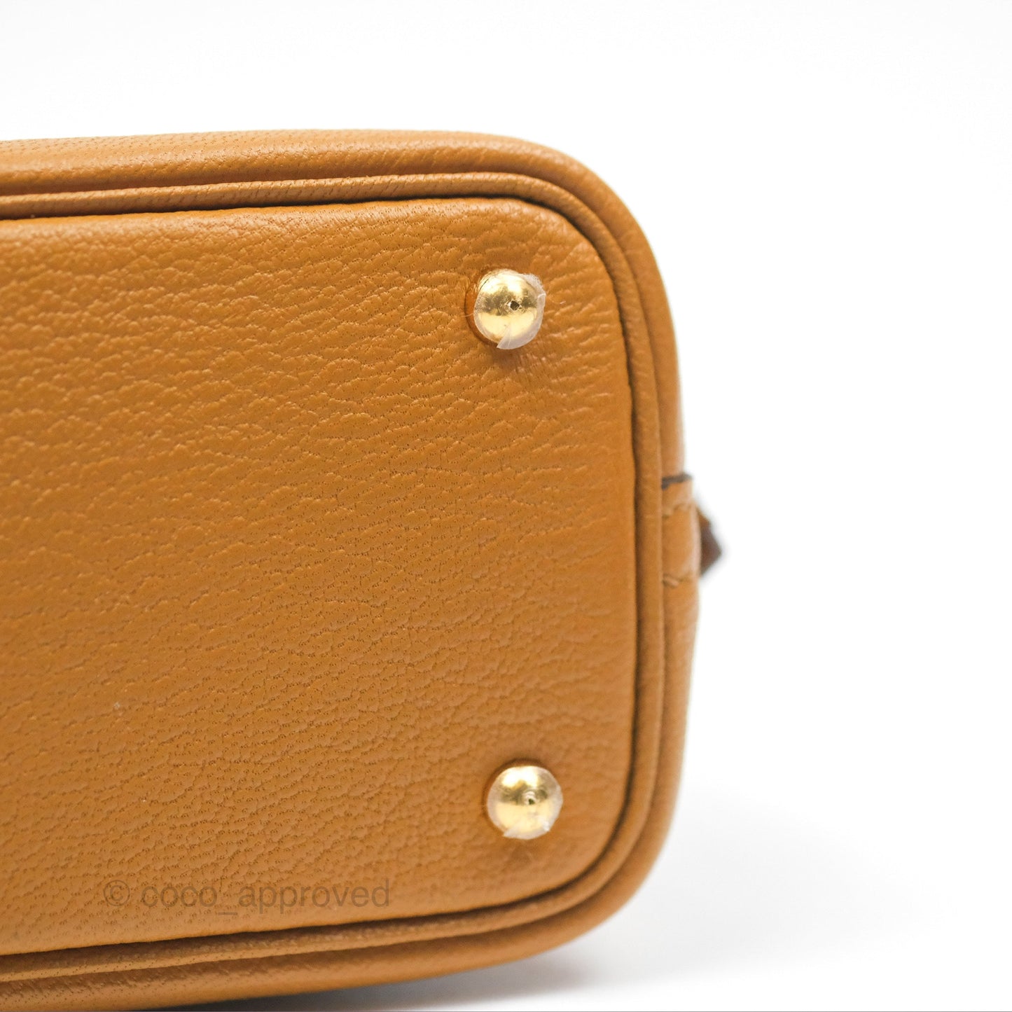 Hermès Bolide Mini 1923 Caramel Chevre Mysore Strap Ficelle/Black Gold Hardware
