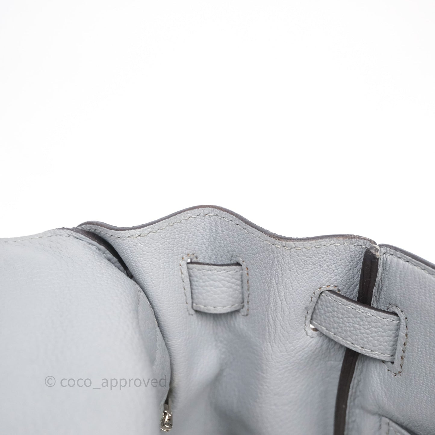 Hermès Kelly 32 Retourne Bleu Glacier 8U Togo Palladium Hardware