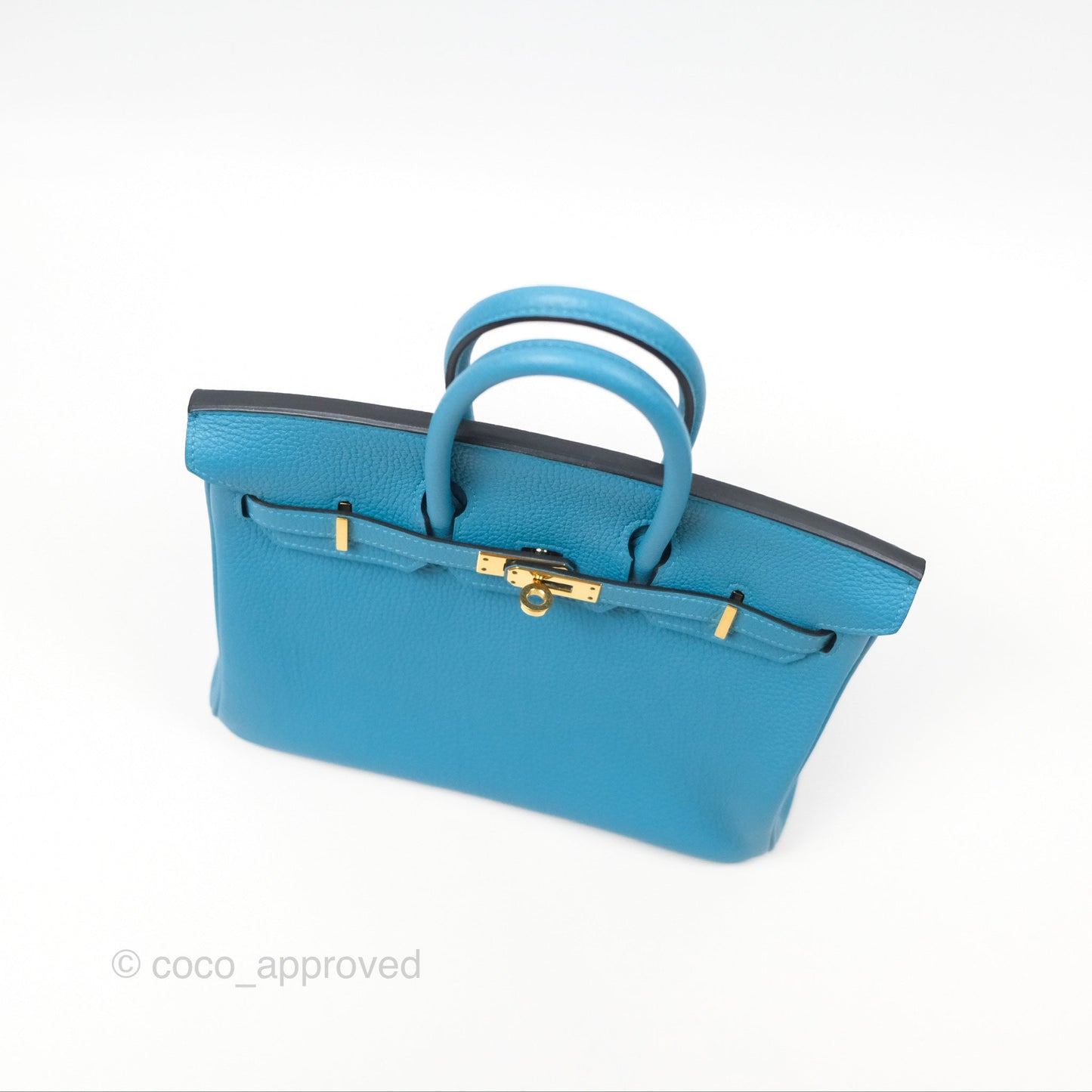 Hermès Birkin 25 Bleu Turquoise Togo Gold Hardware