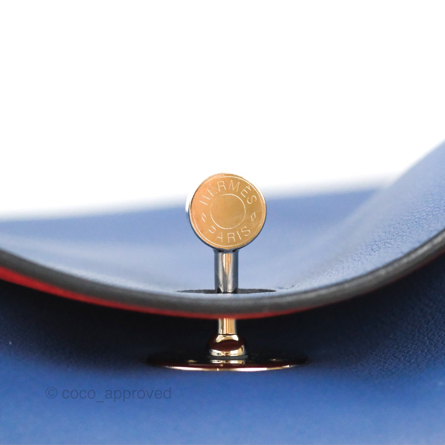 Hermès Lindy 26 Bleu Brighton/ Capucine Swift Palladium Hardware
