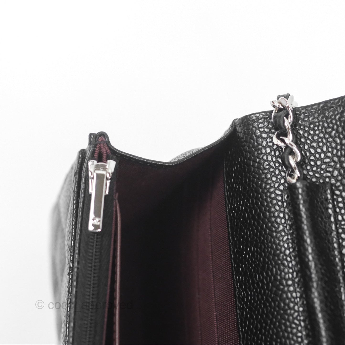 Chanel Quilted Classic WOC Black Caviar Silver Hardware