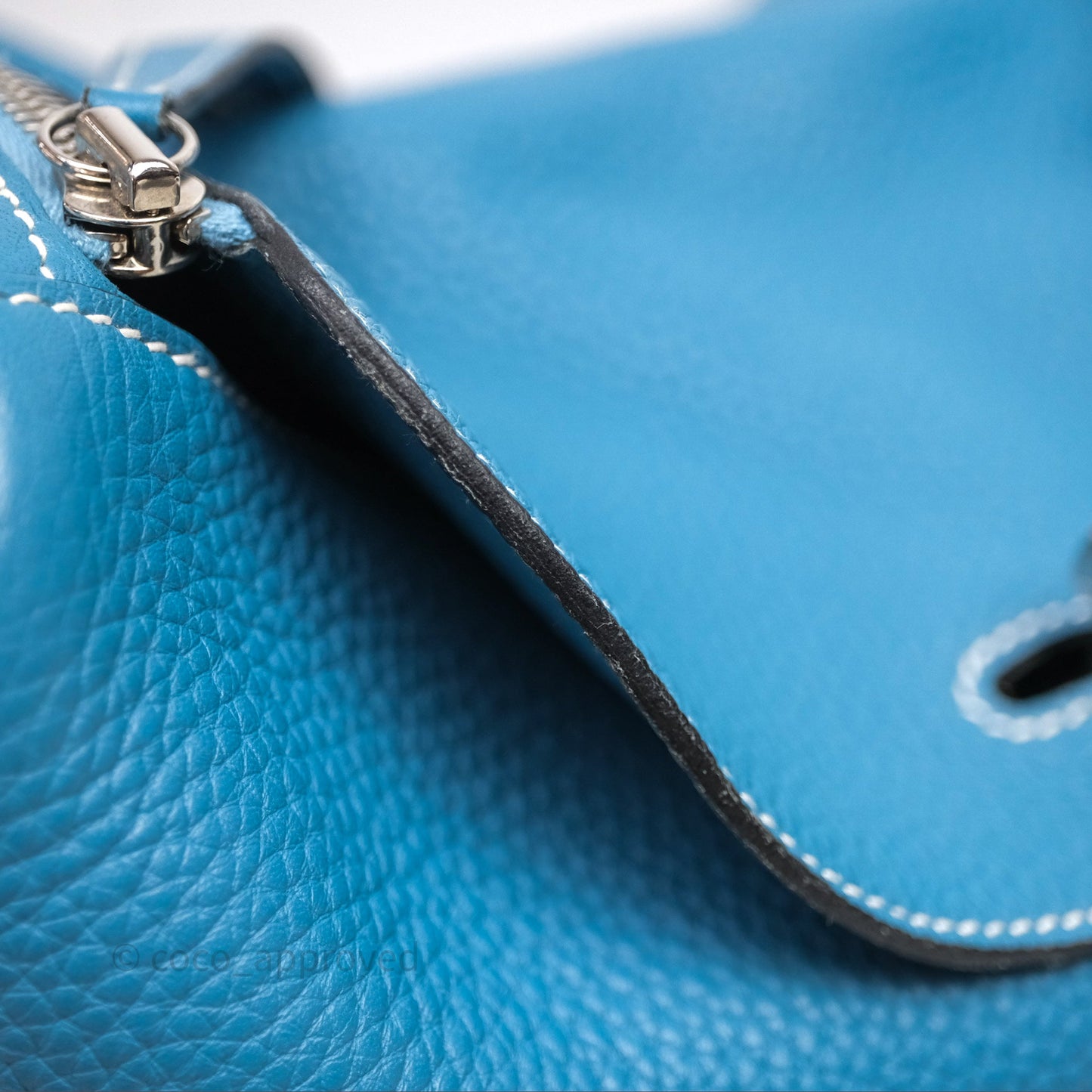 Hermès Lindy 30 Bleu Jean 75 Clemence Palladium Hardware