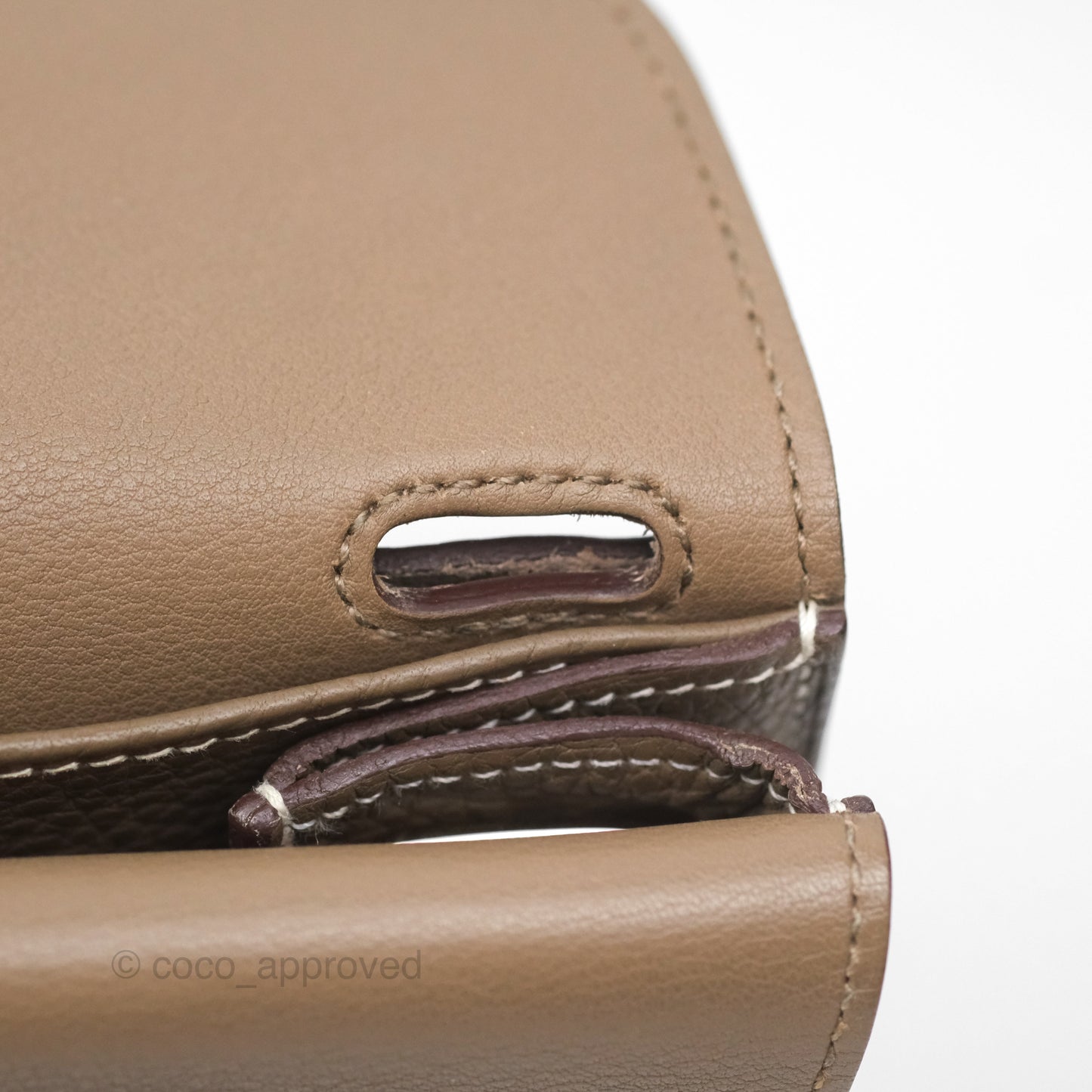 Hermès Halzan 31 Etoupe Clemence Palladium Hardware