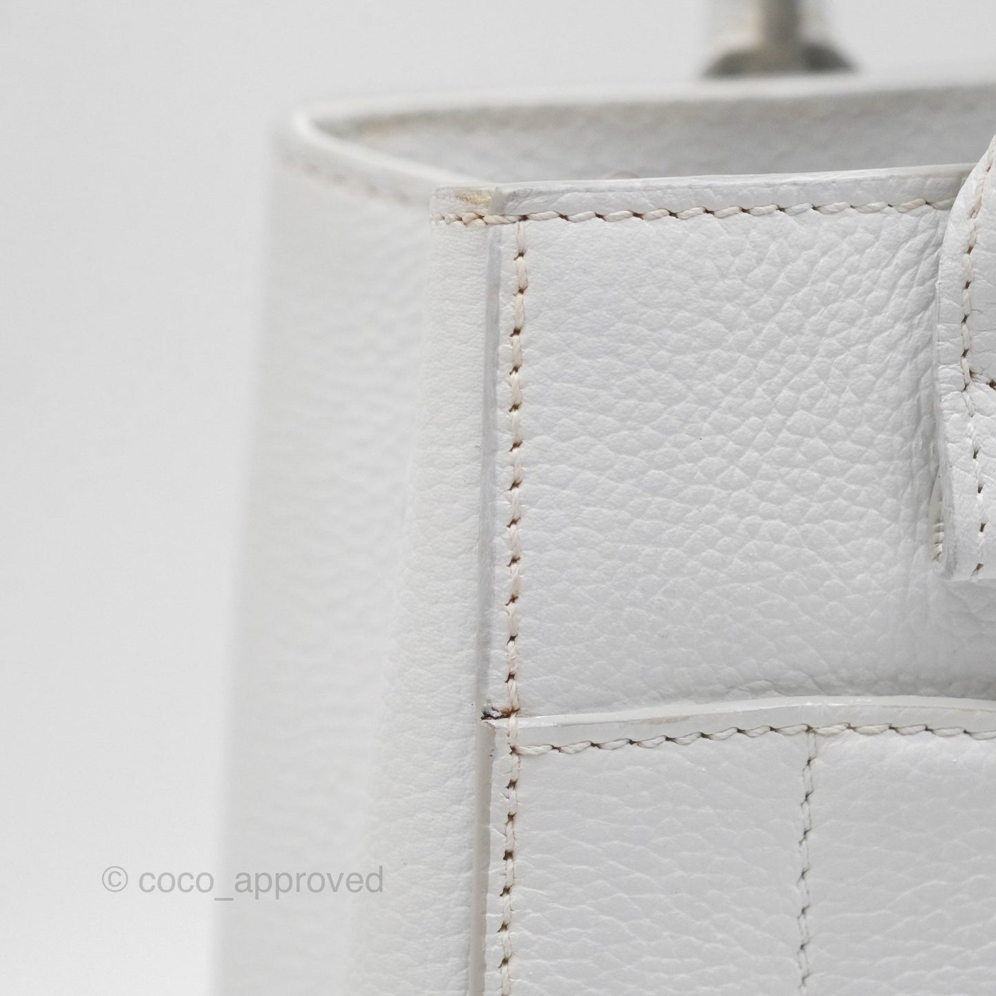 Chanel Mini Neo Executive Shopper Tote White Grained Calfskin Silver Hardware