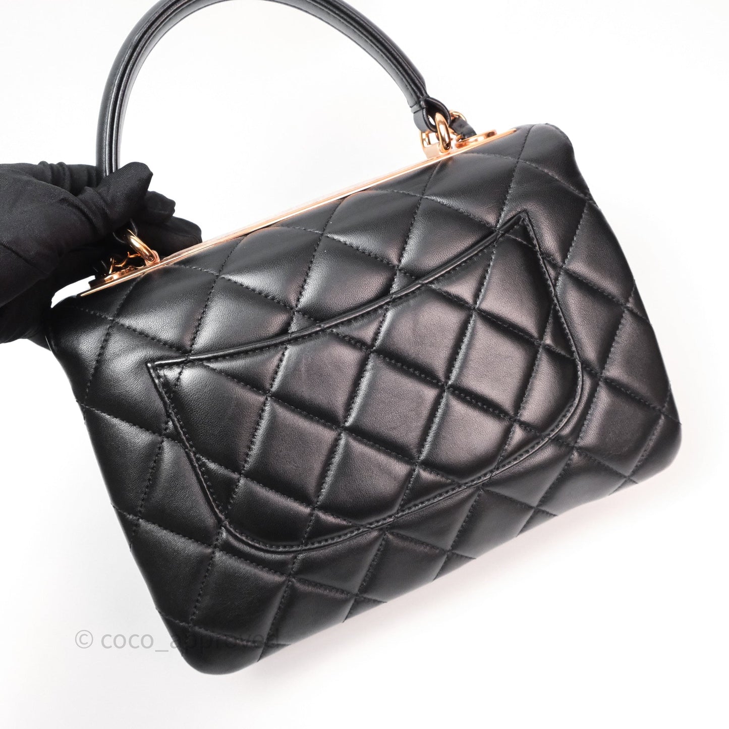 Chanel Trendy CC Small Black Lambskin Rose Gold Hardware