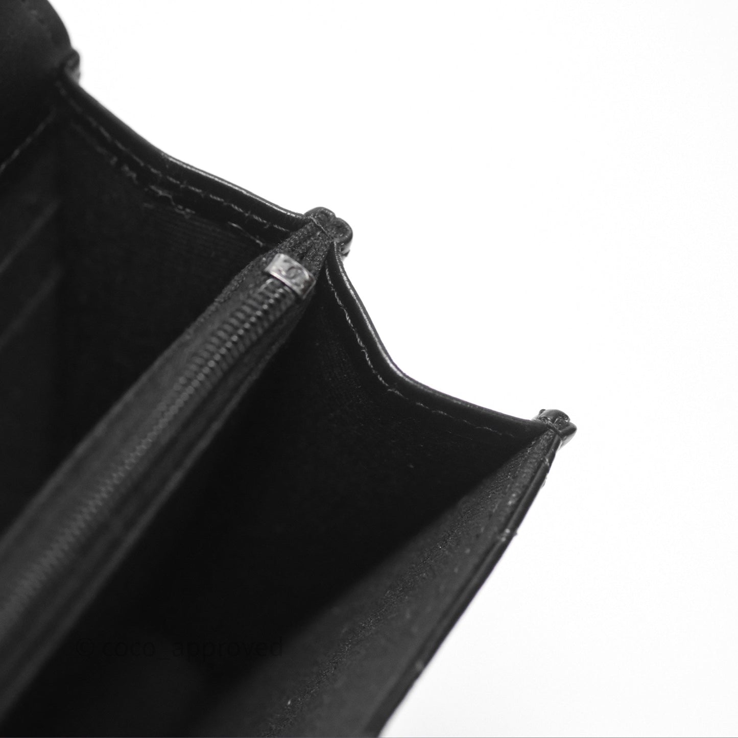 Chanel Mini Crystal Top Handle Wallet On Chain WOC Black Calfskin Gun Metal Hardware 23K