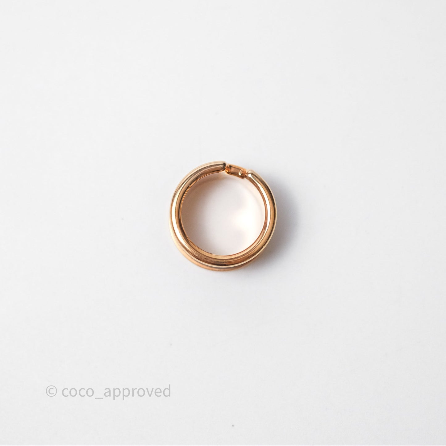 Hermès Olympe Ring Large Model Etoupe 18 Epsom Rose Gold Hardware