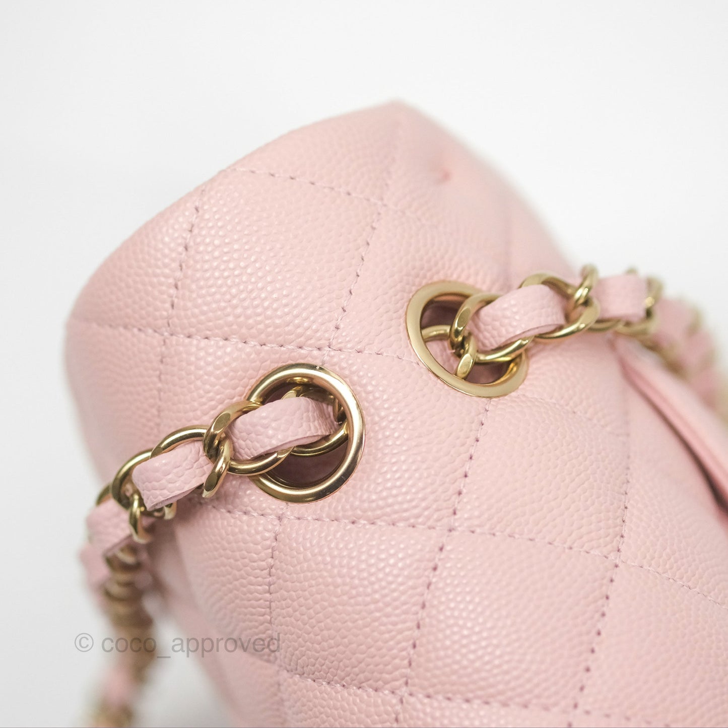Chanel Medium Classic Flap Quilted Pink Caviar Gold Hardware