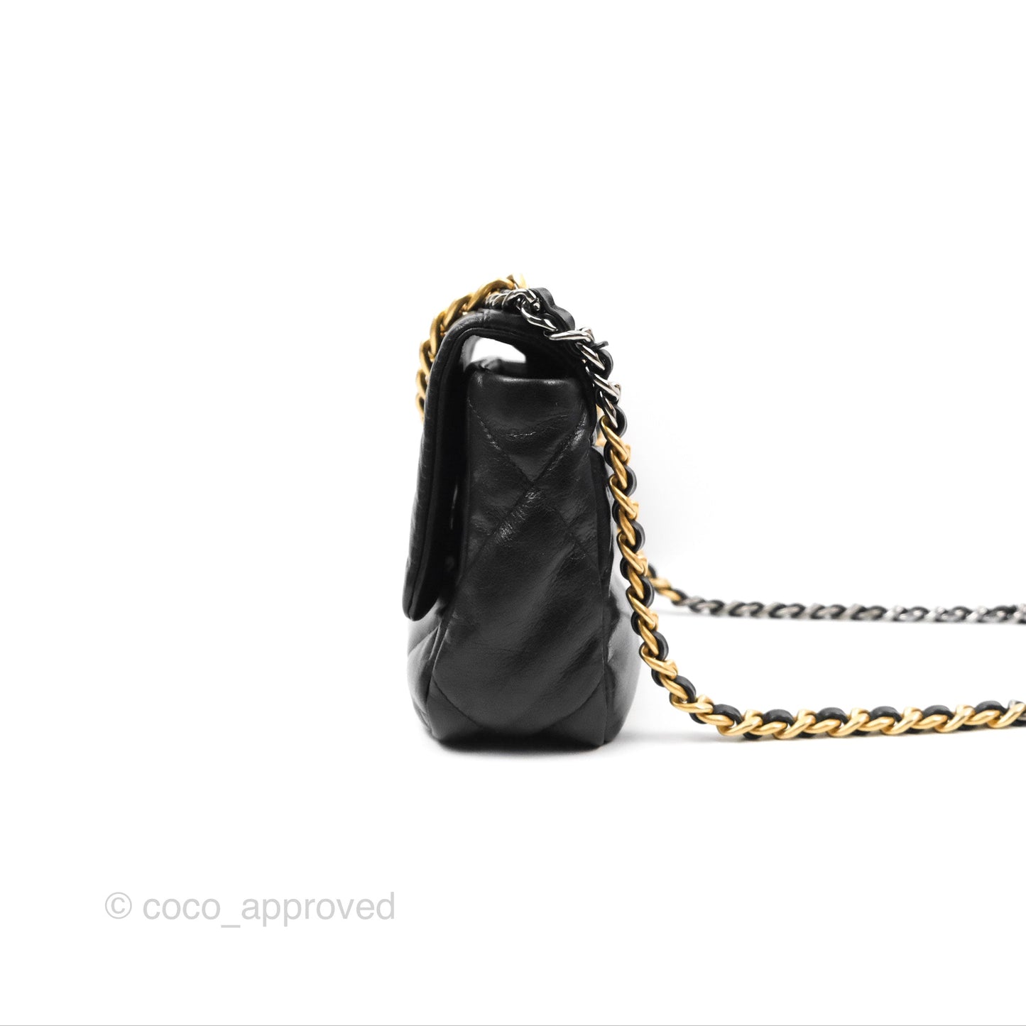 Chanel 19 Small Black Goatskin Mixed Hardware