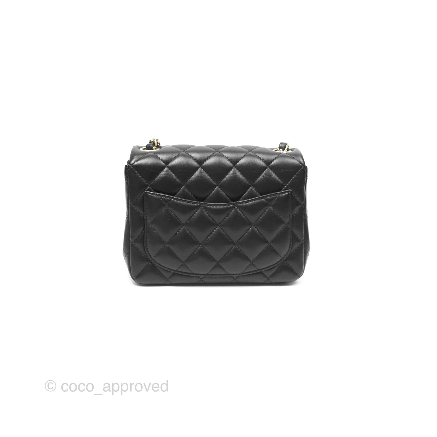Chanel Mini Square Black Lambskin Gold Hardware