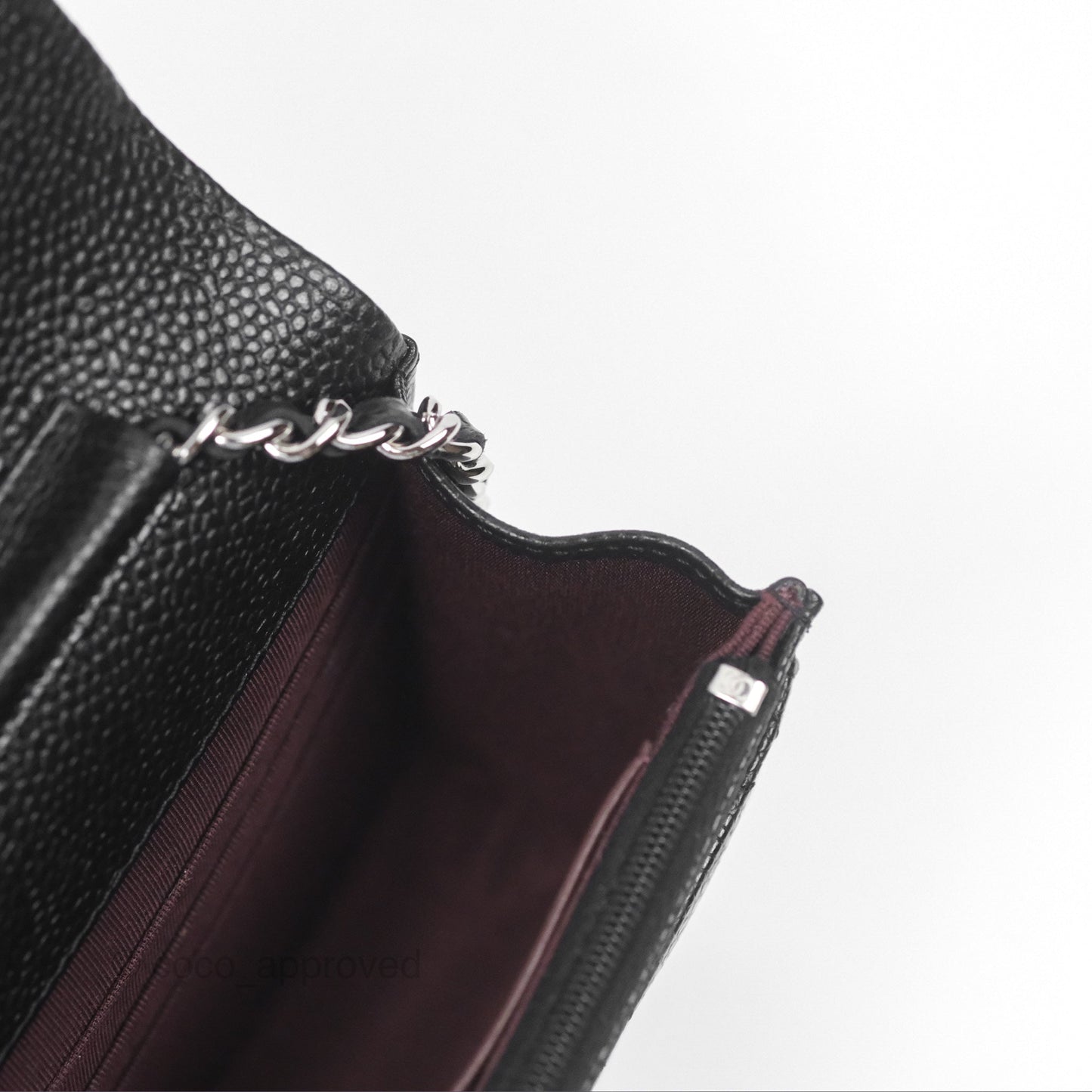 Chanel Quilted Classic WOC Black Caviar Silver Hardware