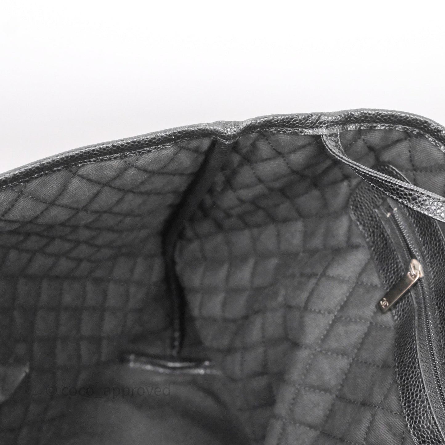 Chanel CC Print Logo Tote Bag Black