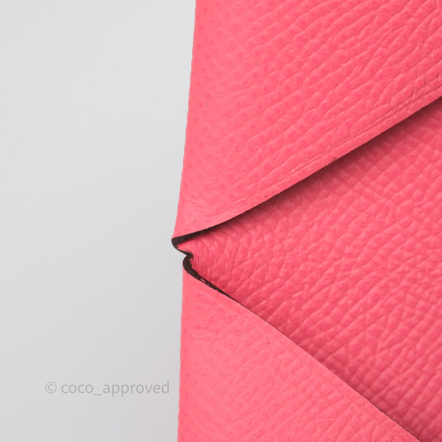 Hermès Calvi Card Holder Rose Azalee 8W Epsom Palladium Hardware