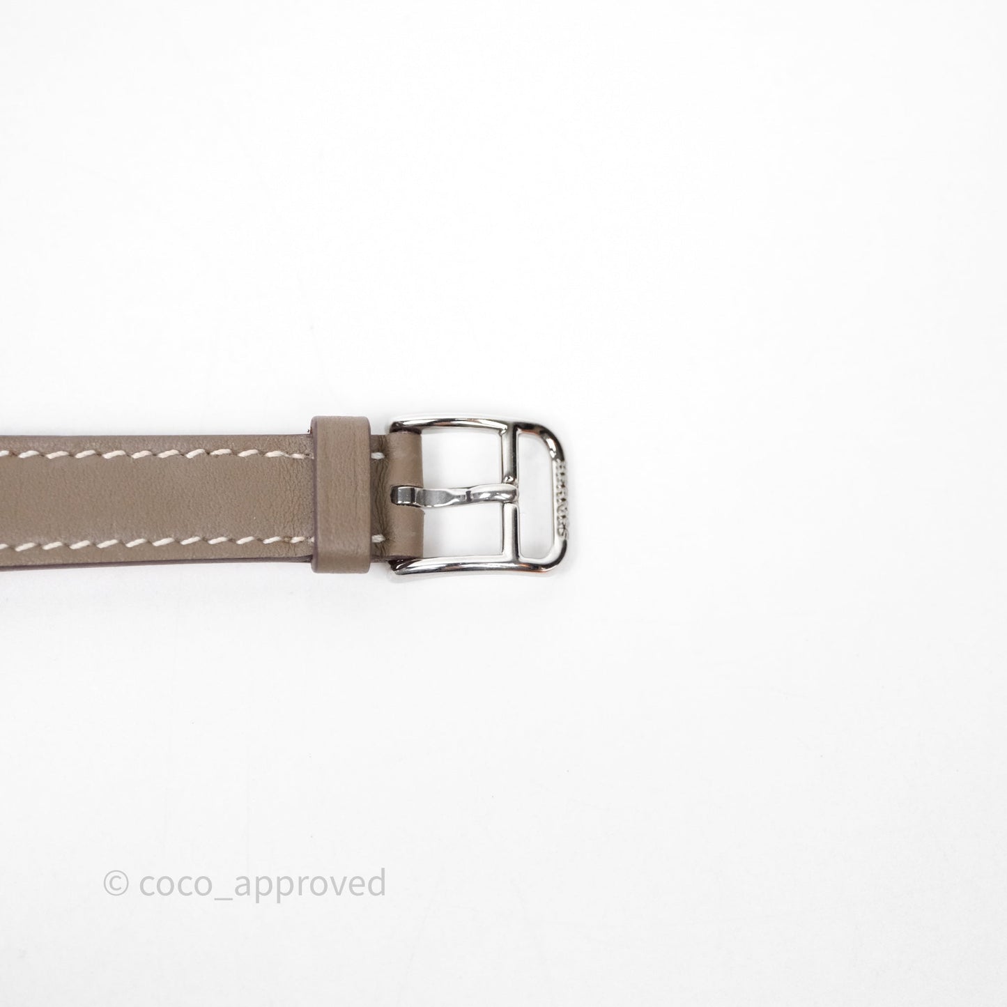 Hermès Band Apple Watch Swift Attelage Etoupe Double Tour 42 mm