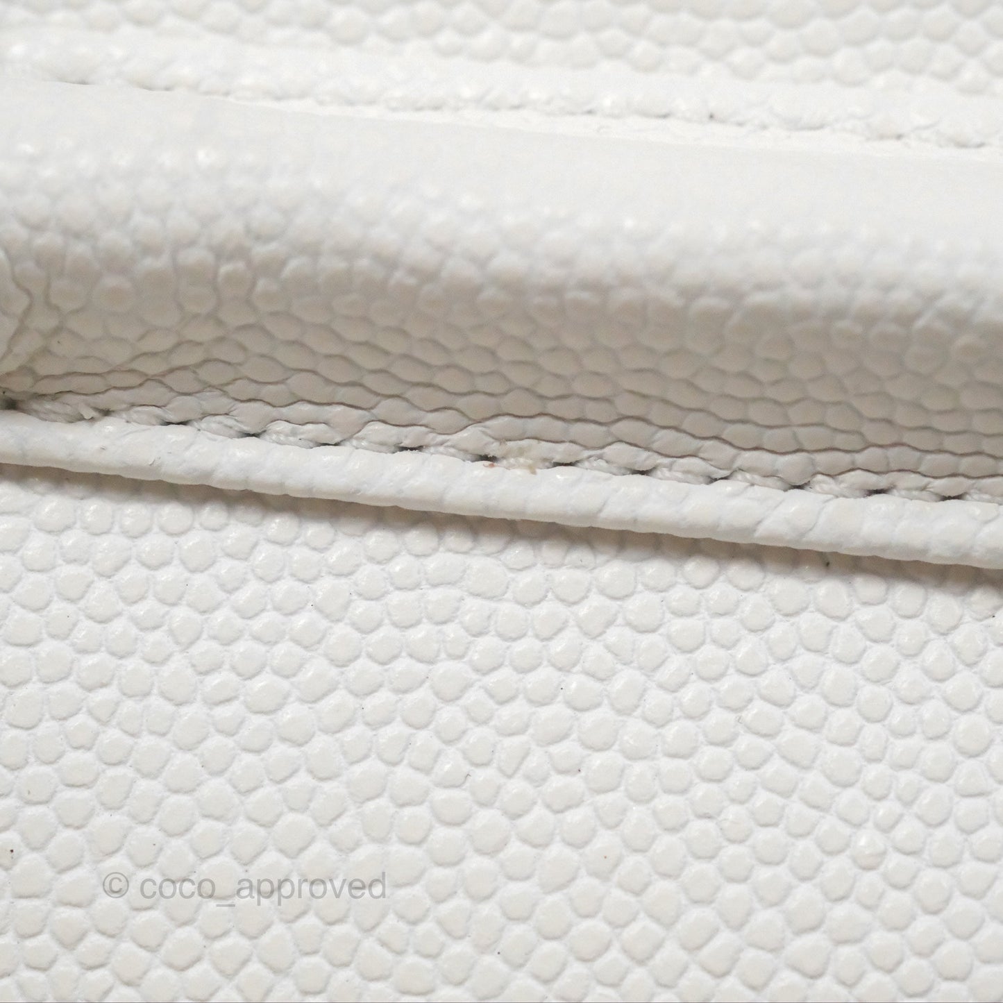 Chanel Quilted Classic Wallet on Chain WOC White Caviar Gold Hardware