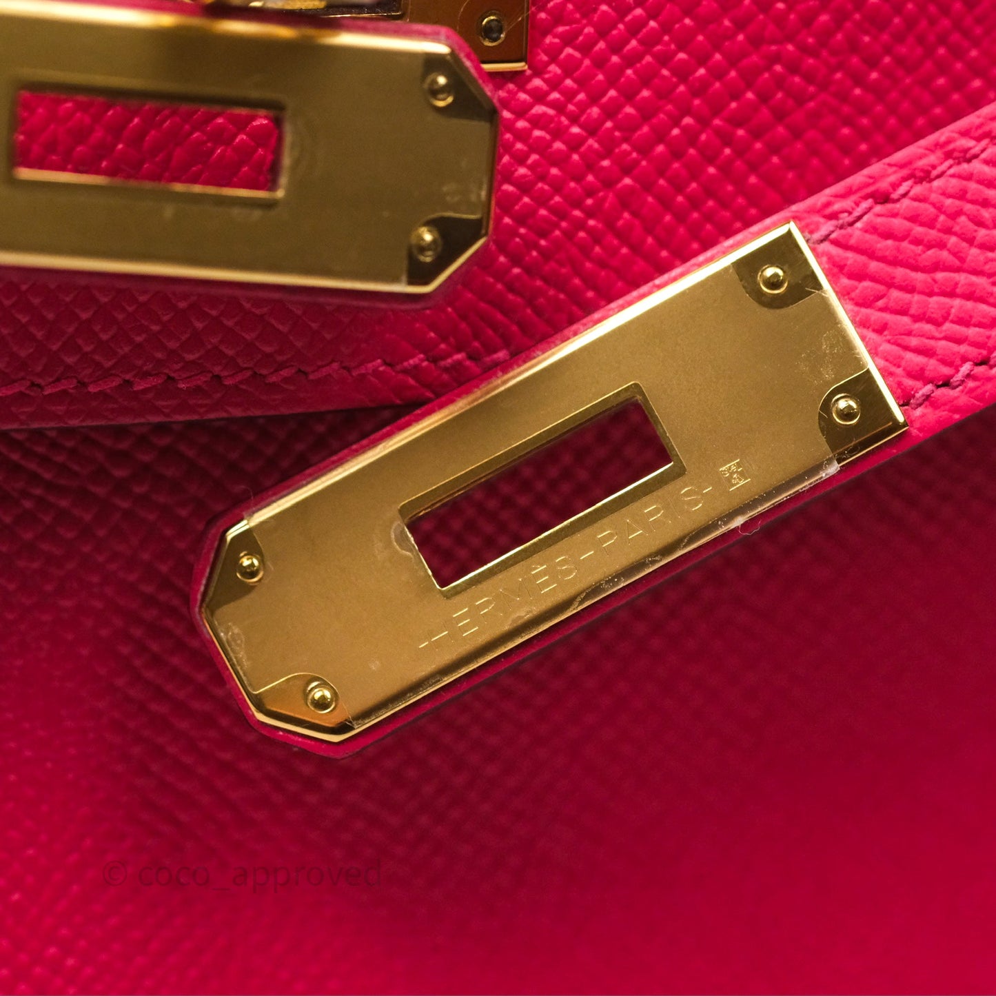 Hermès Kelly 28 Sellier Rose Extreme I6 Epsom Gold Hardware