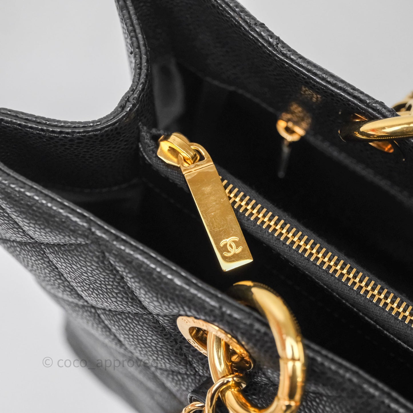 Chanel GST Black Caviar Gold Hardware