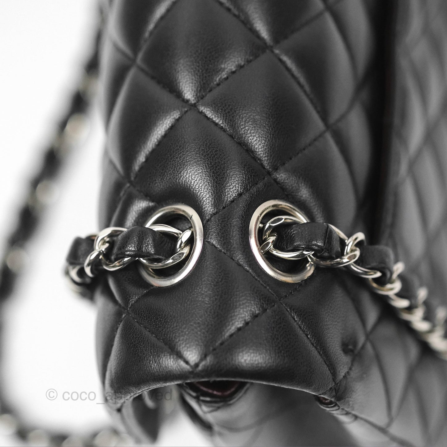 Chanel Small Classic Quilted Flap Black Lambskin Silver Hardware