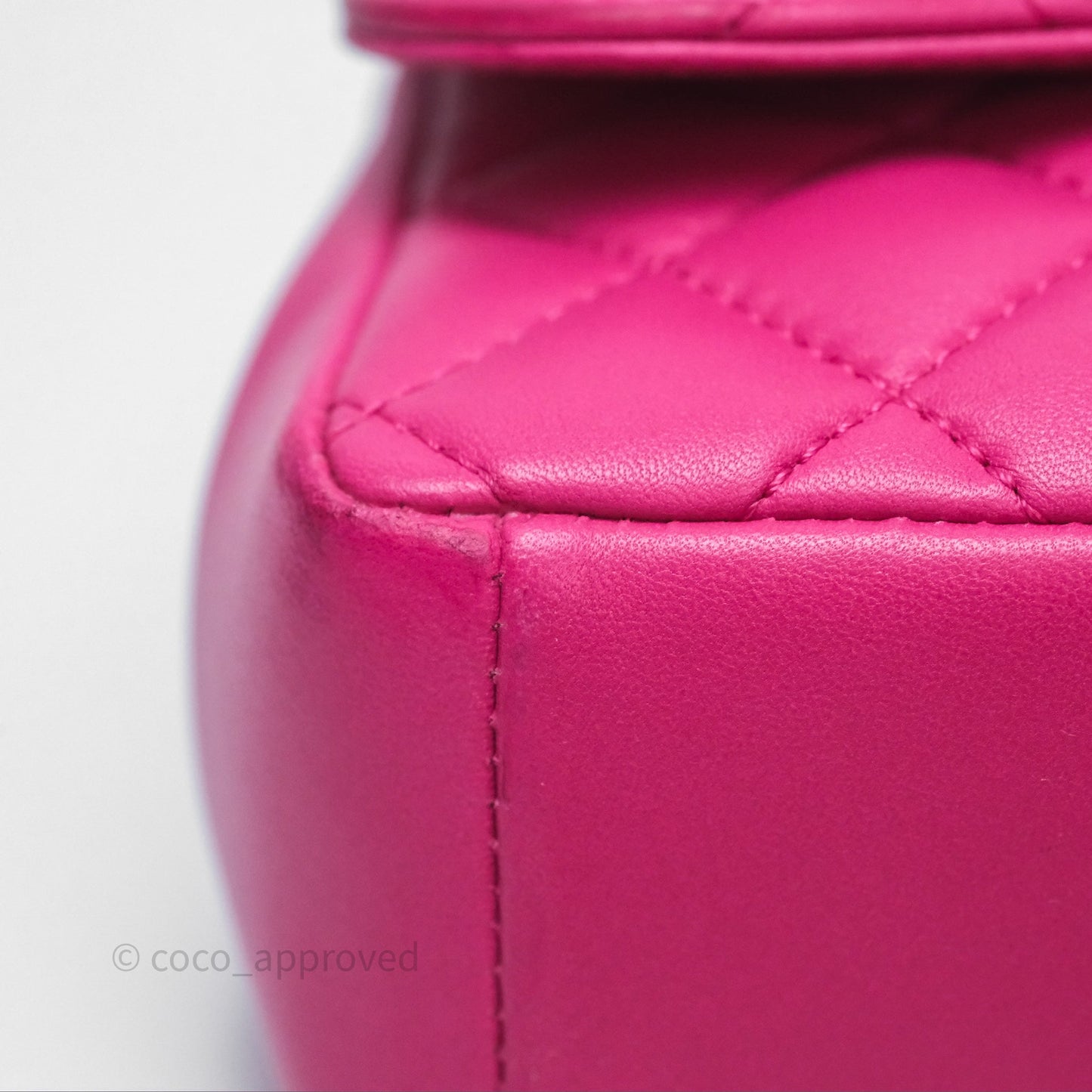 Chanel Quilted Mini Mademoiselle Chic Flap Dark Pink Lambskin Aged Gold Hardware