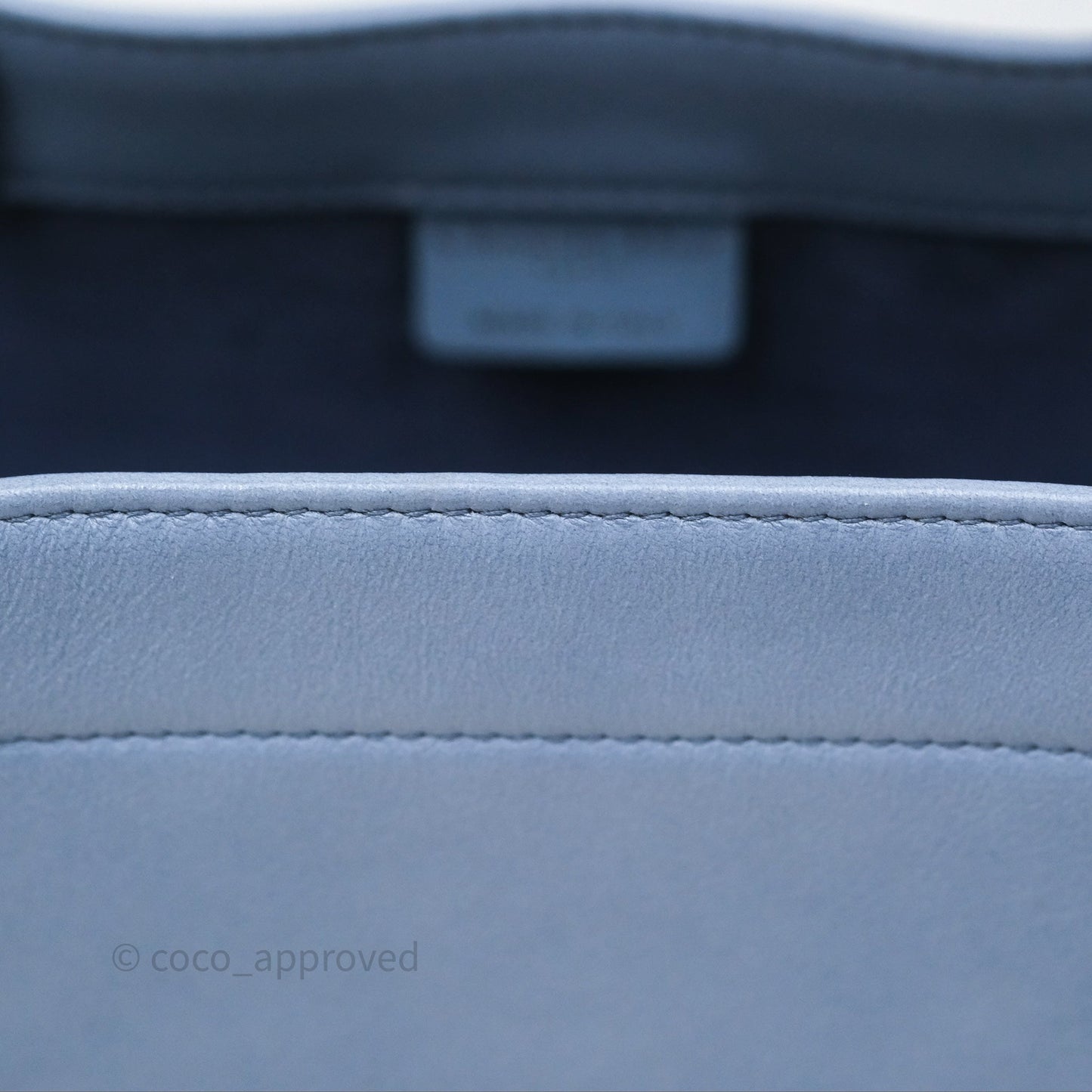 Christian Dior Medium Book Tote Blue Calfskin