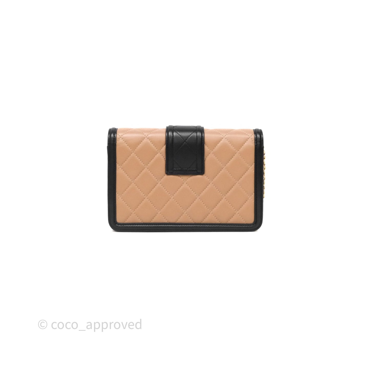 Chanel Quilted Medium Elegant CC Flap Beige Lambskin Gold Hardware