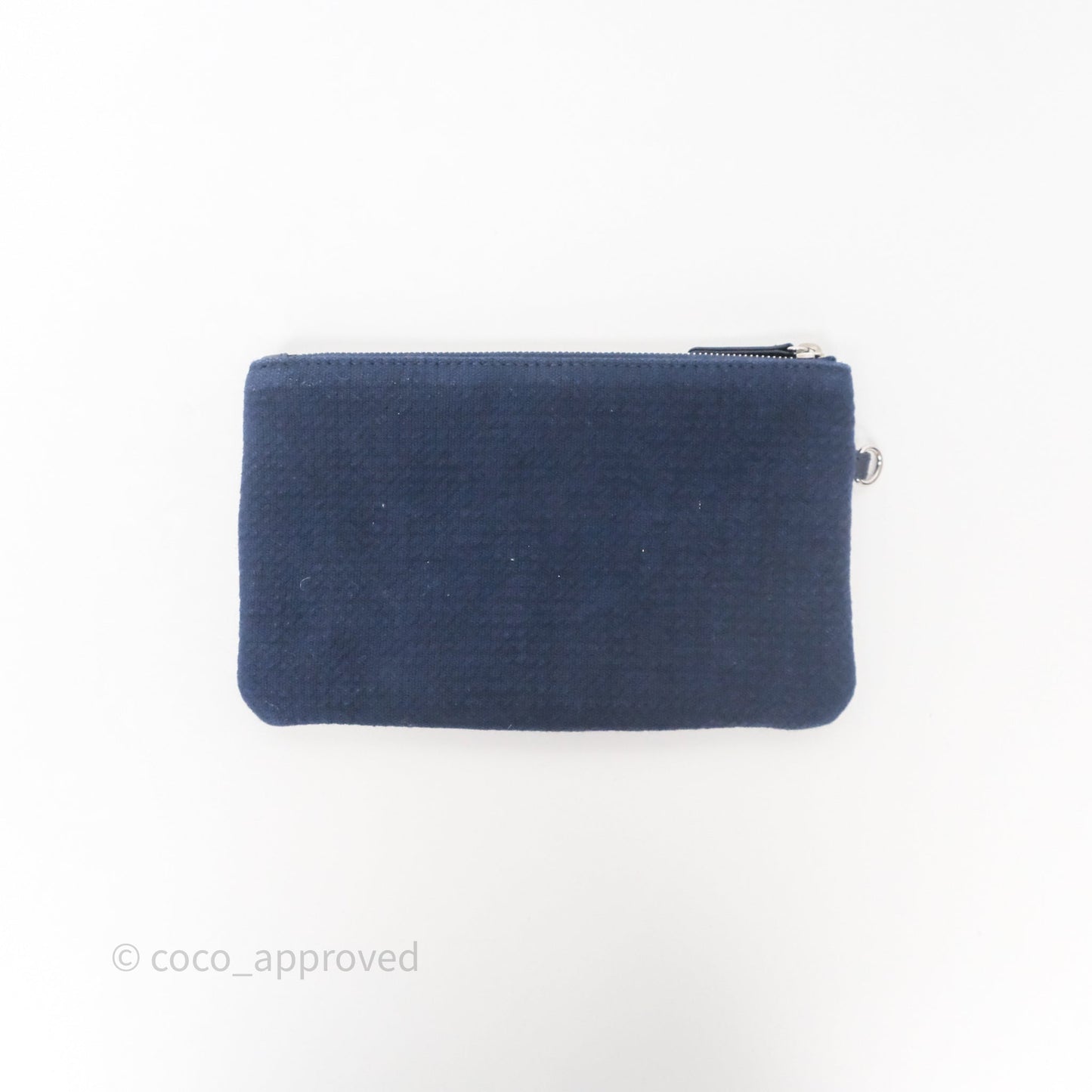 Chanel Large Deauville Navy Canvas Silver Hardware