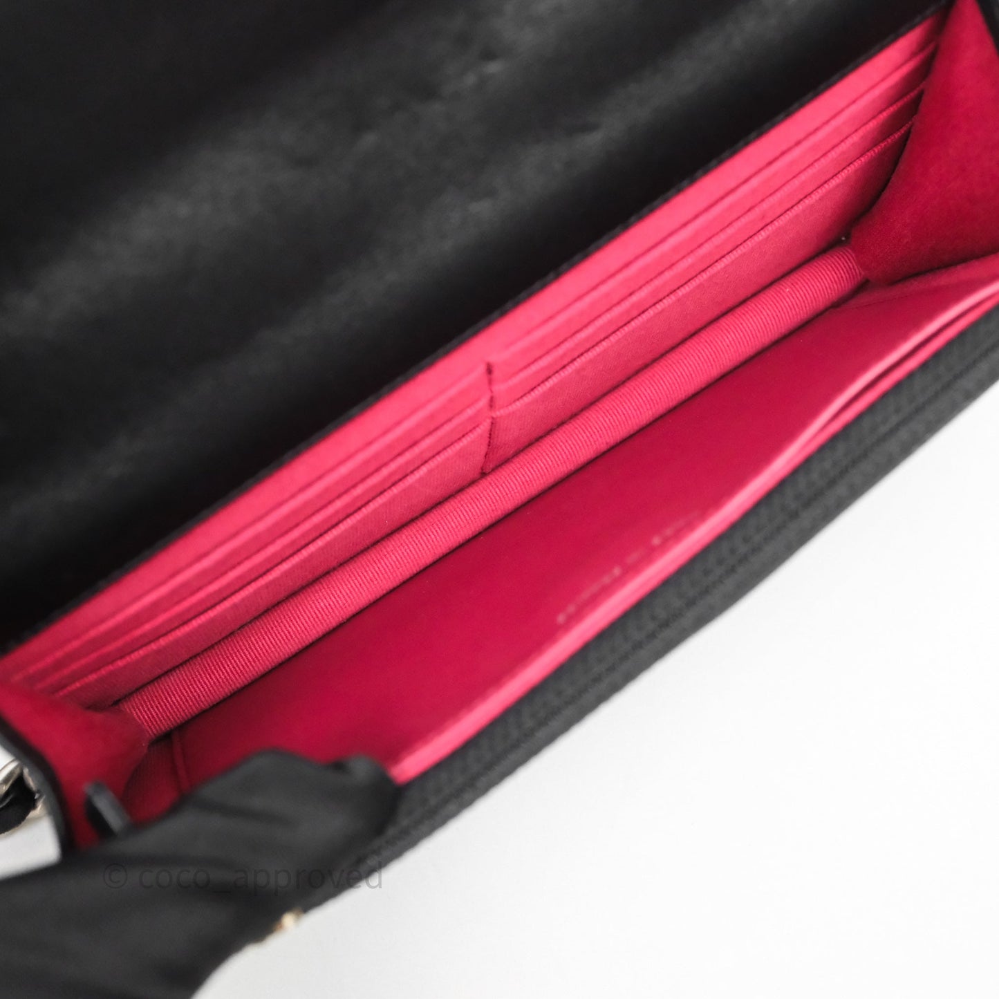 Chanel 19 Wallet on Chain WOC Black Mixed Hardware
