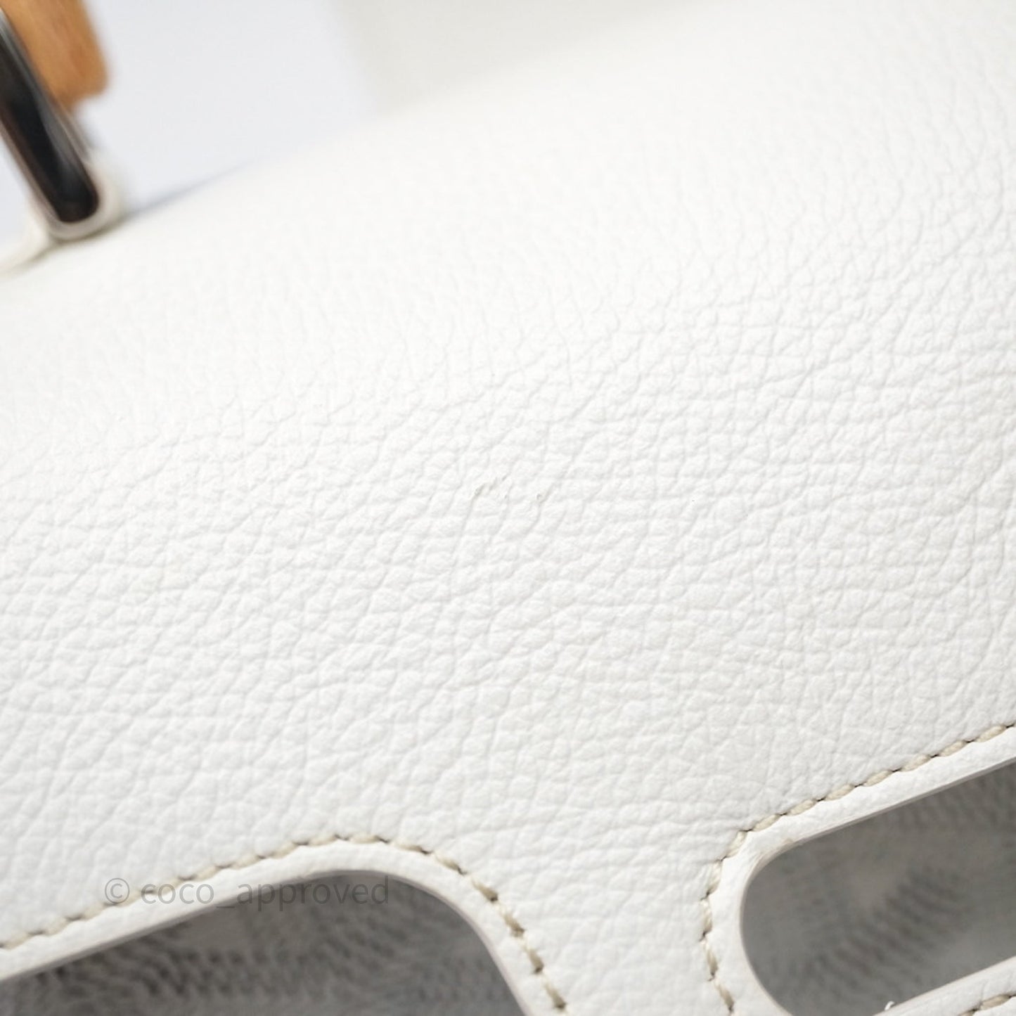 Goyard Saïgon Mini Bag Chevroches Calfskin White Silver Hardware